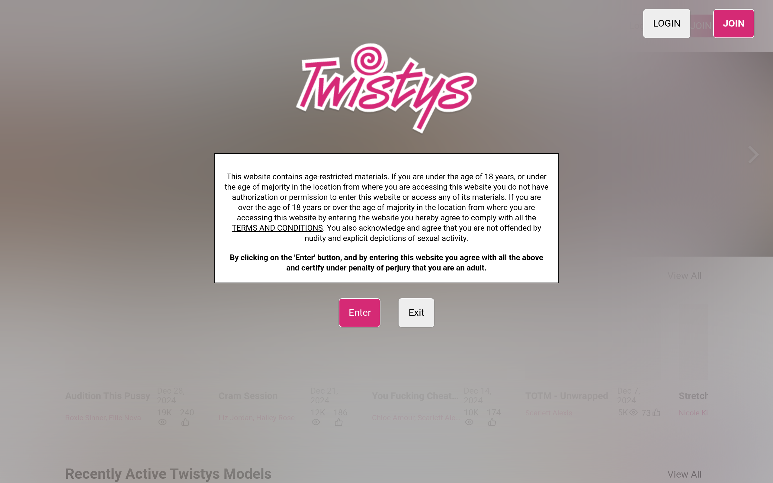 Twistys - Desktop View