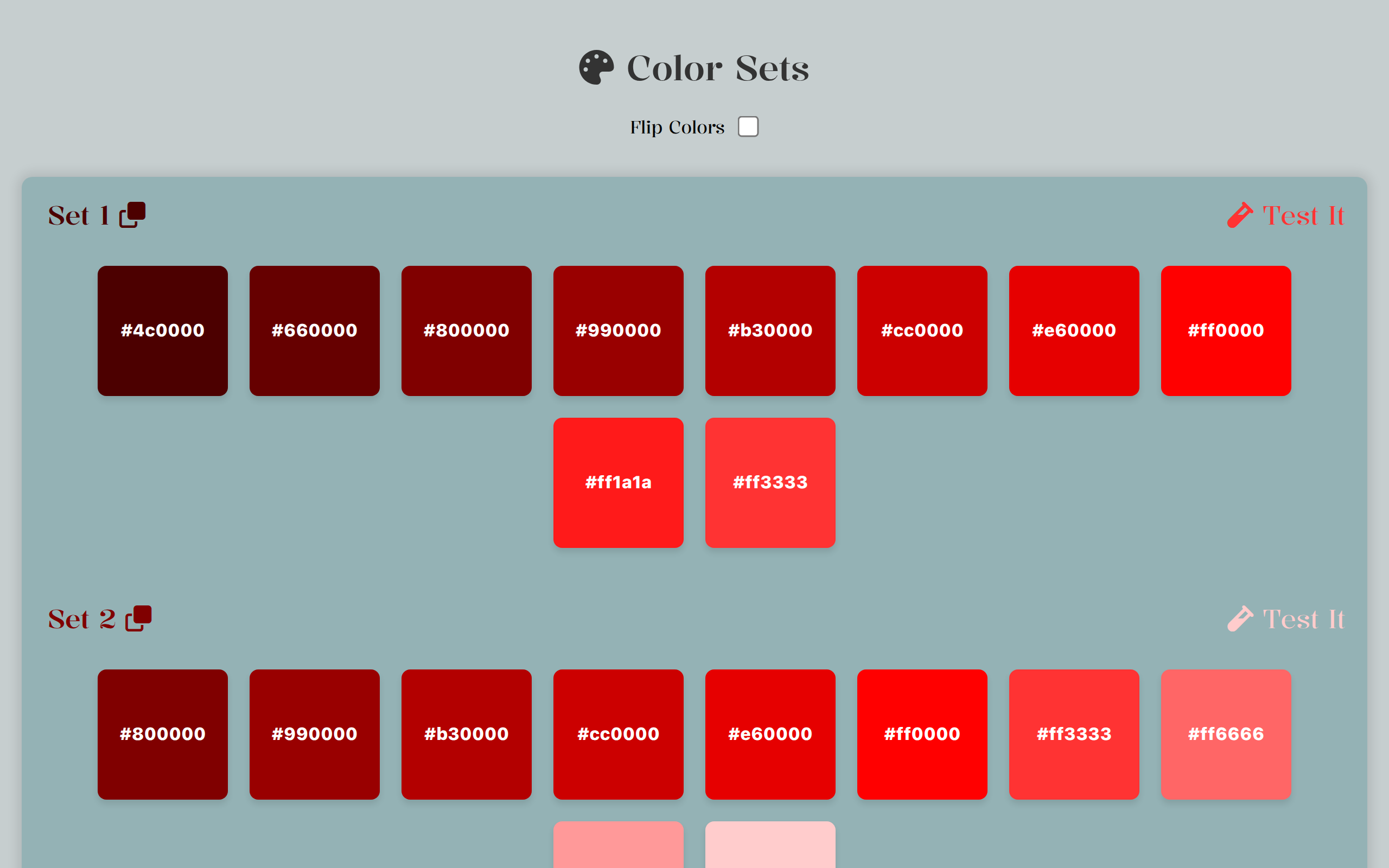 Screenshot of color-set