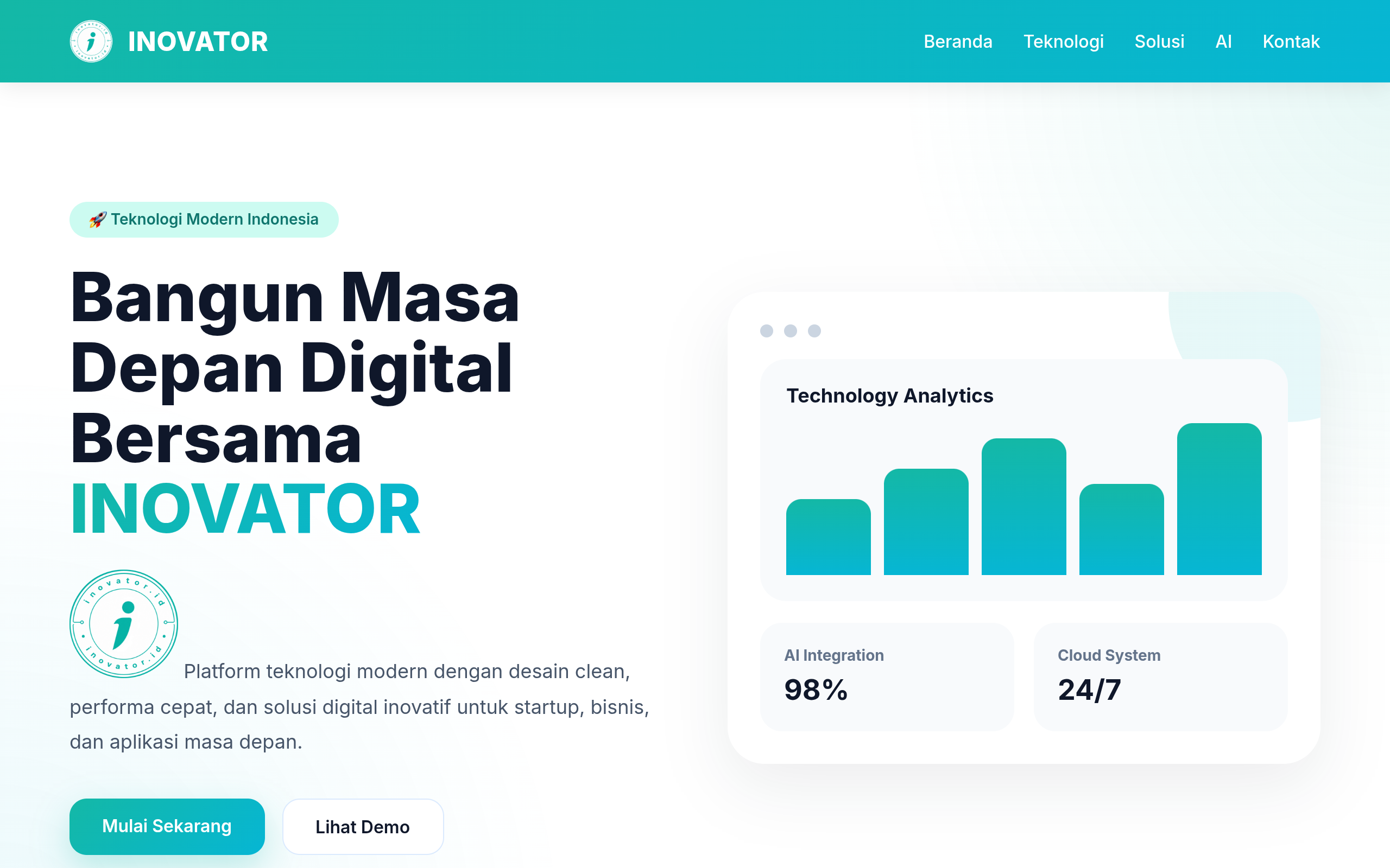 Screenshot of inovator.id