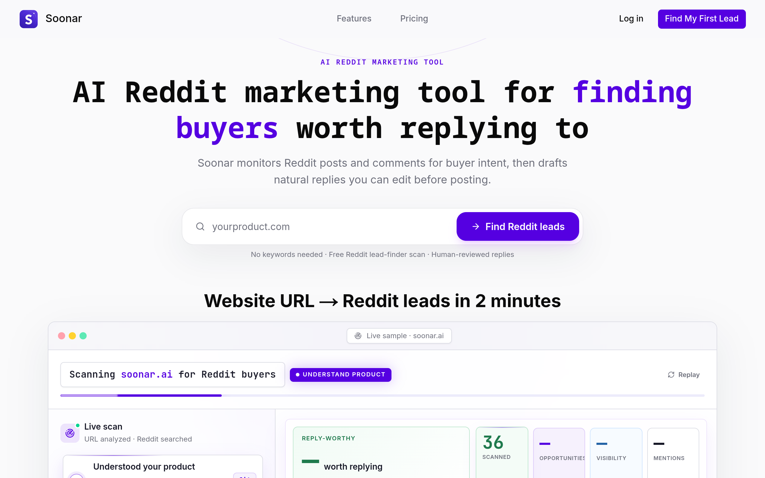Soonar screenshot – image 1