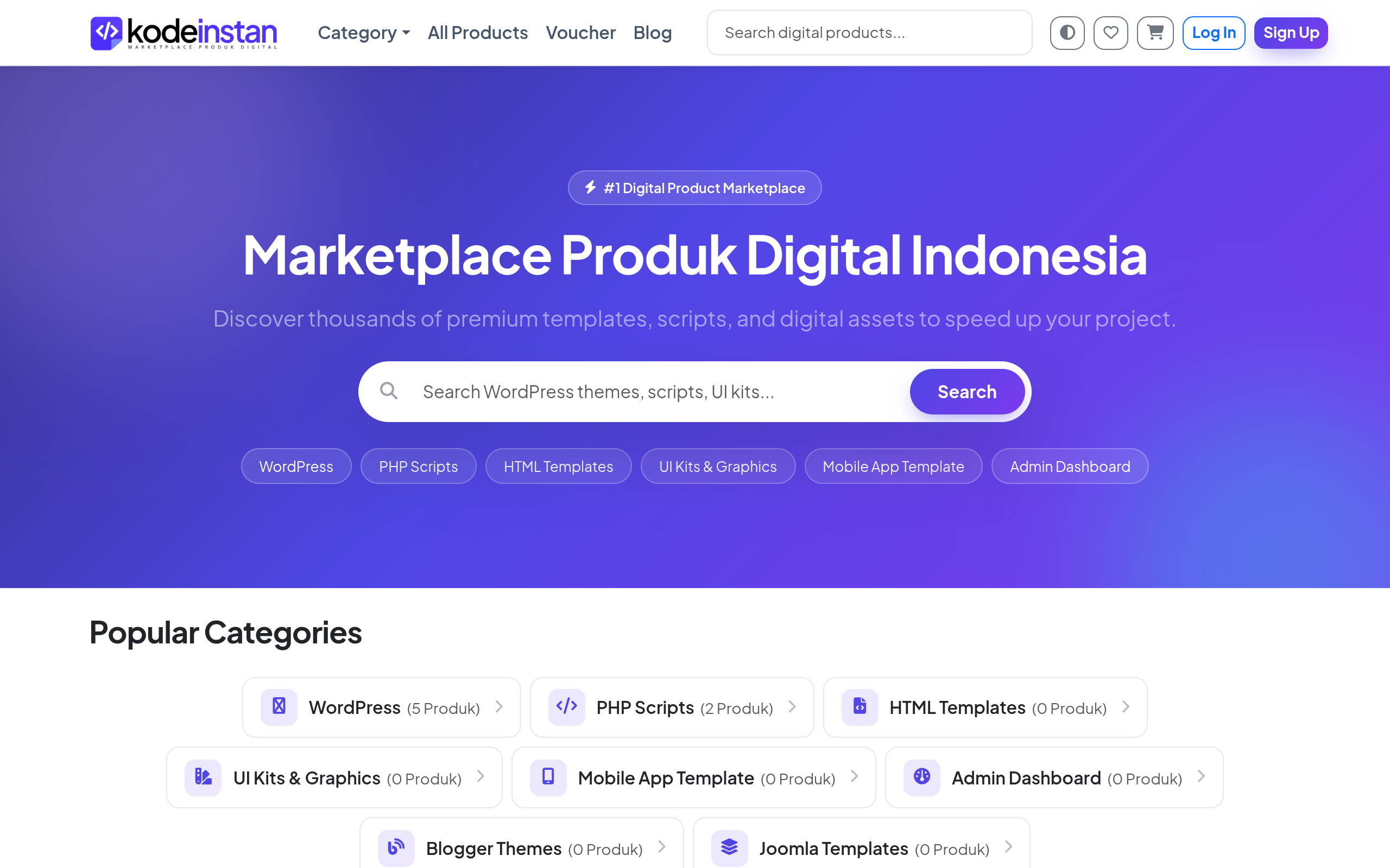 Screenshot of kodeinstan.com