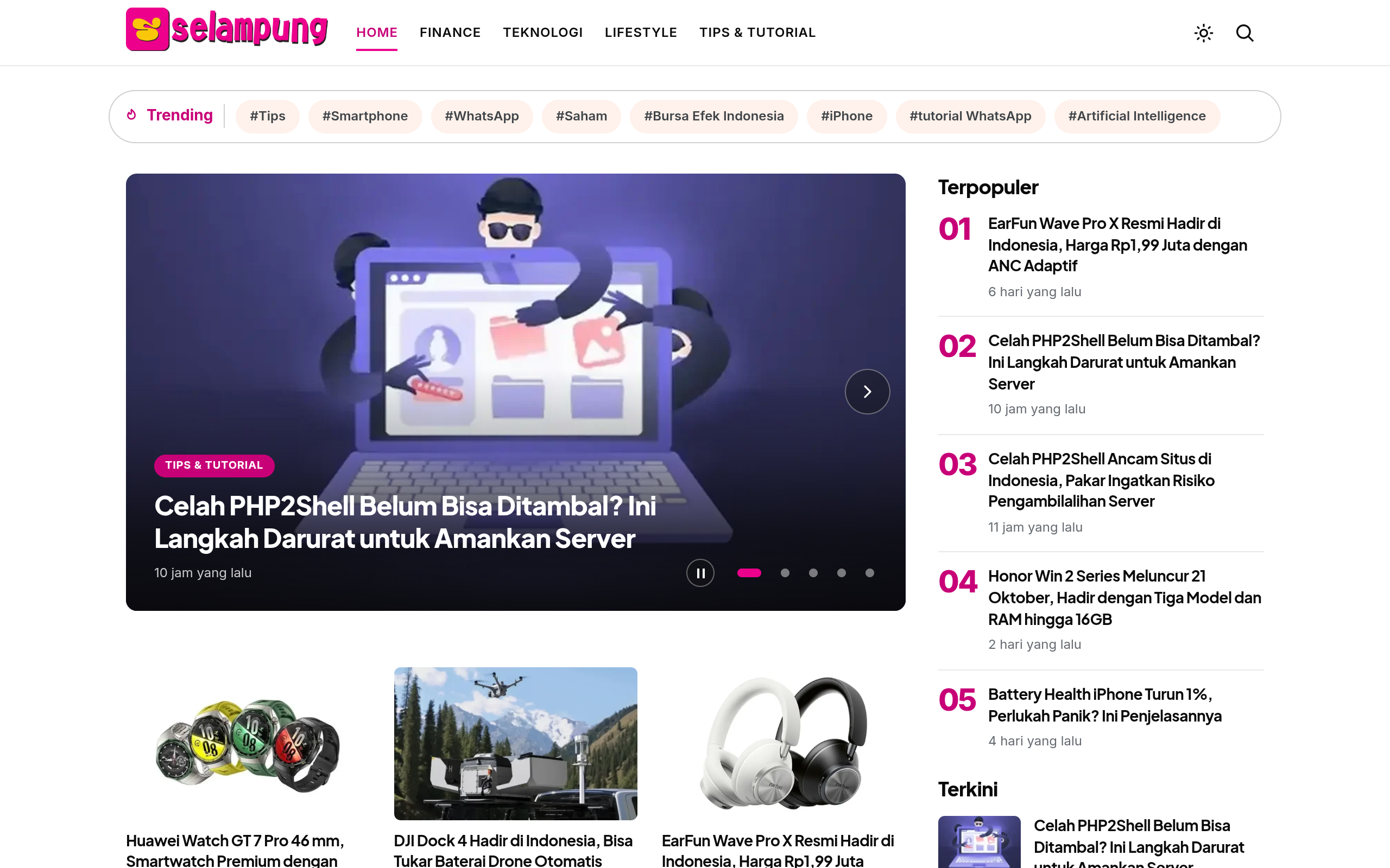Screenshot of selampung.com