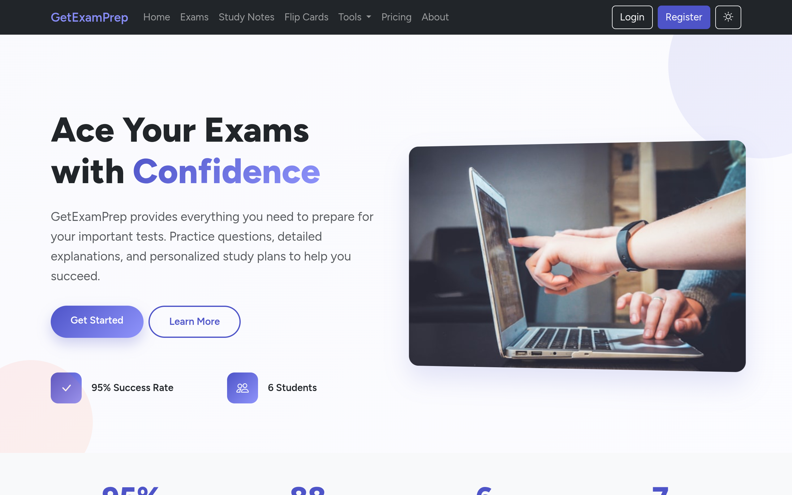Screenshot of getexamprep.com