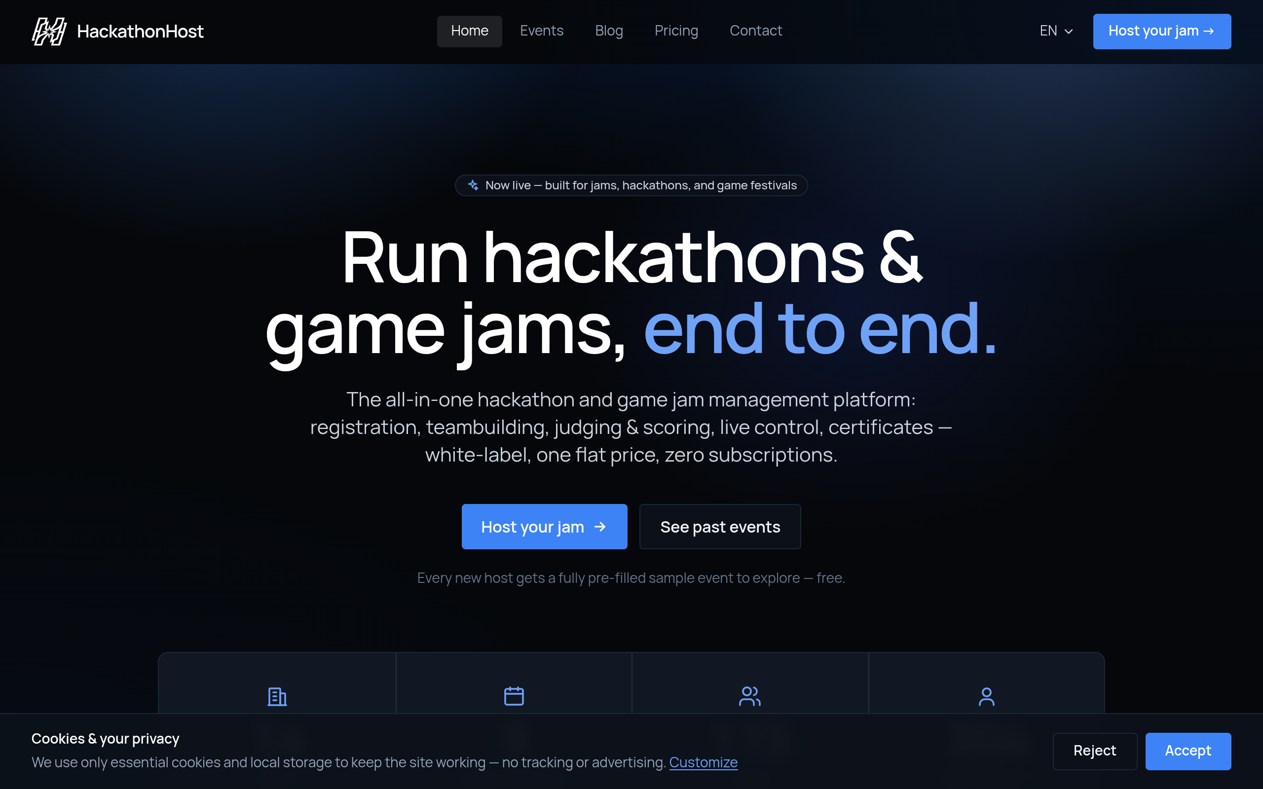 HackathonHost screenshot – image 1
