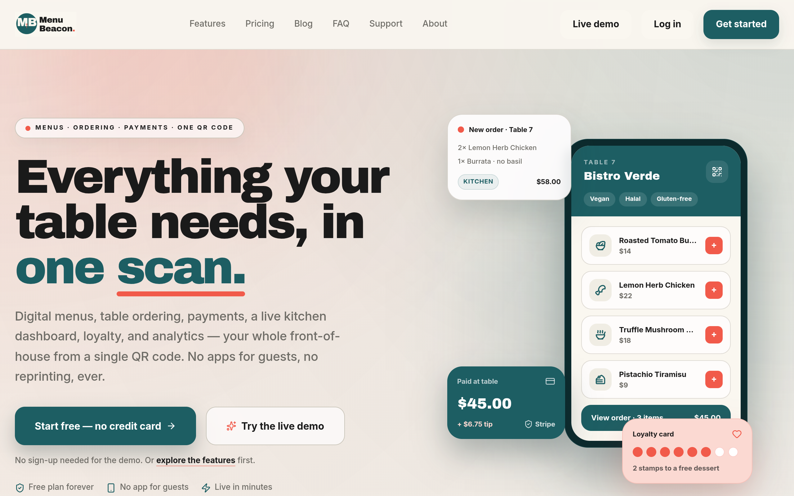 MenuBeacon screenshot, image 1