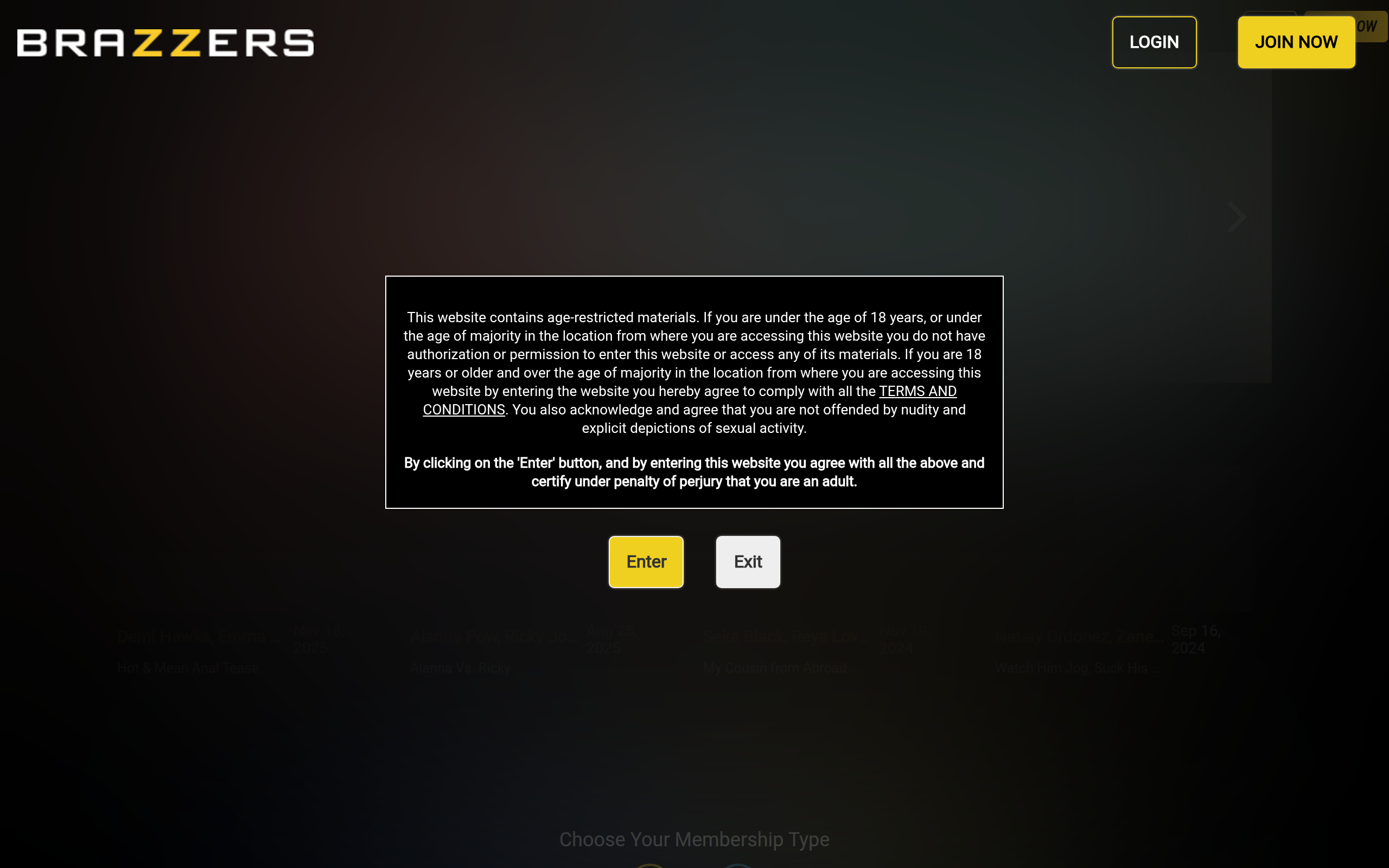 Brazzers - Desktop View