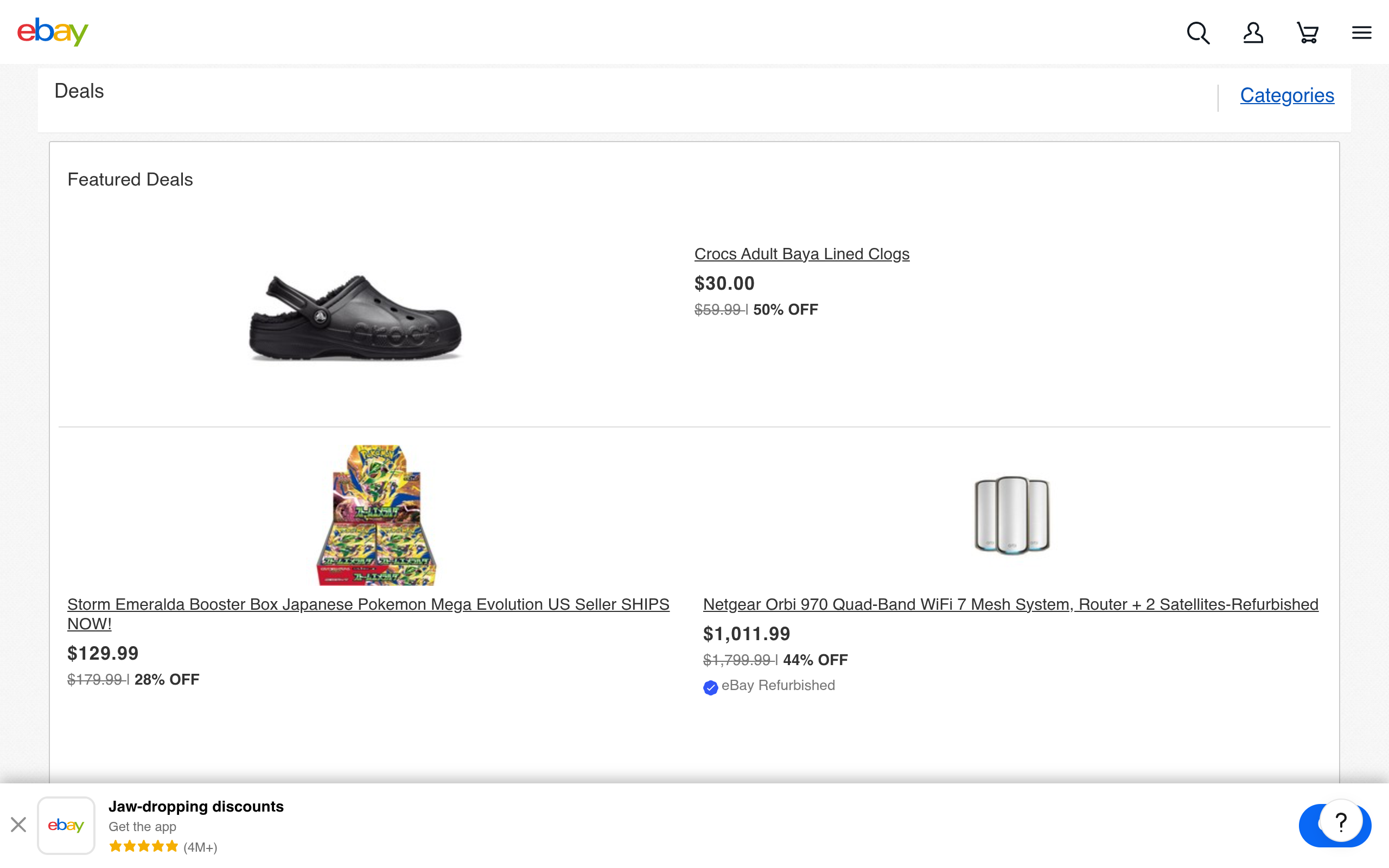 eBay Daily Deals: Up to 68% off Electronics, Kitchen, Home and More
