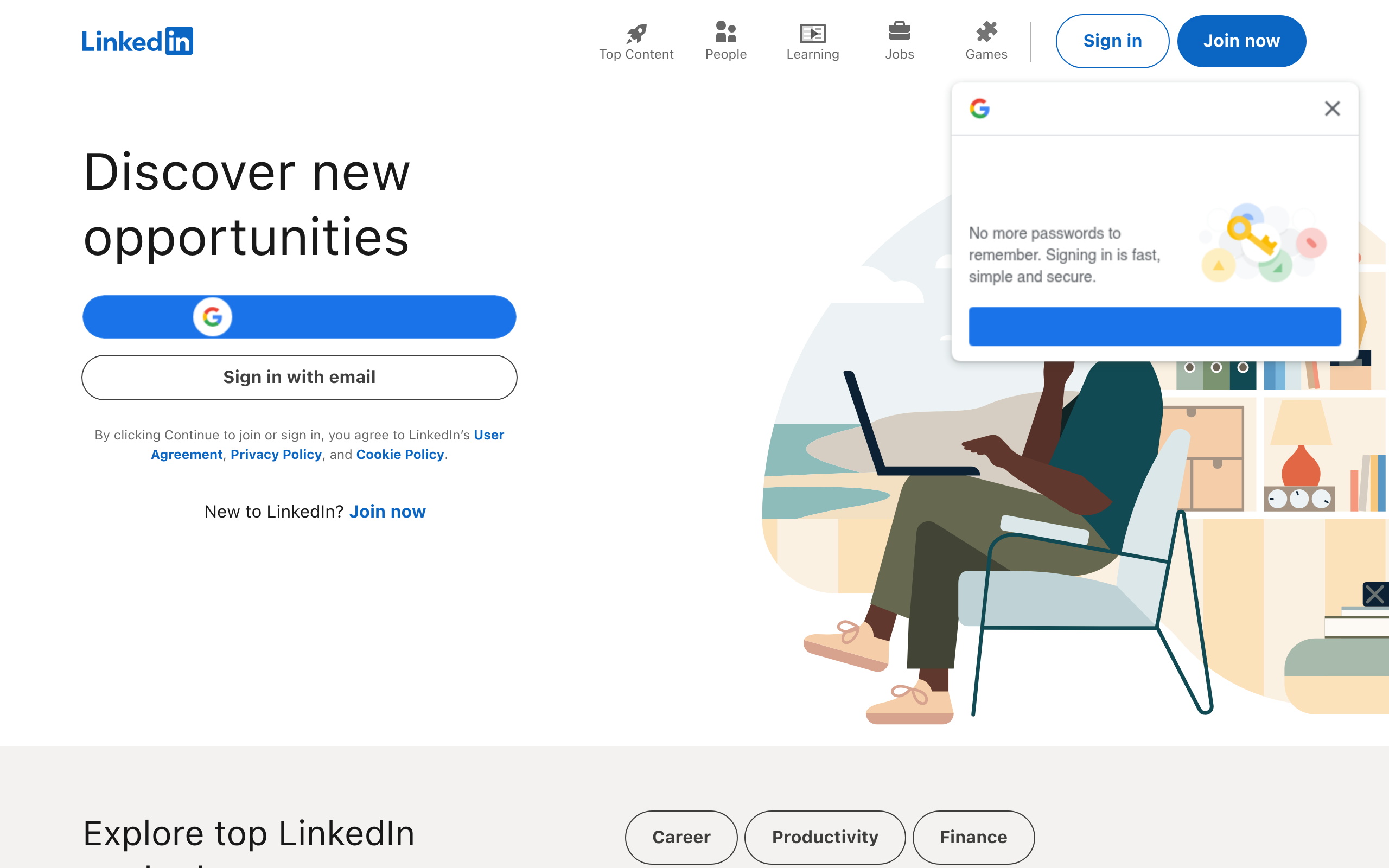 Screenshot of linkedin.com