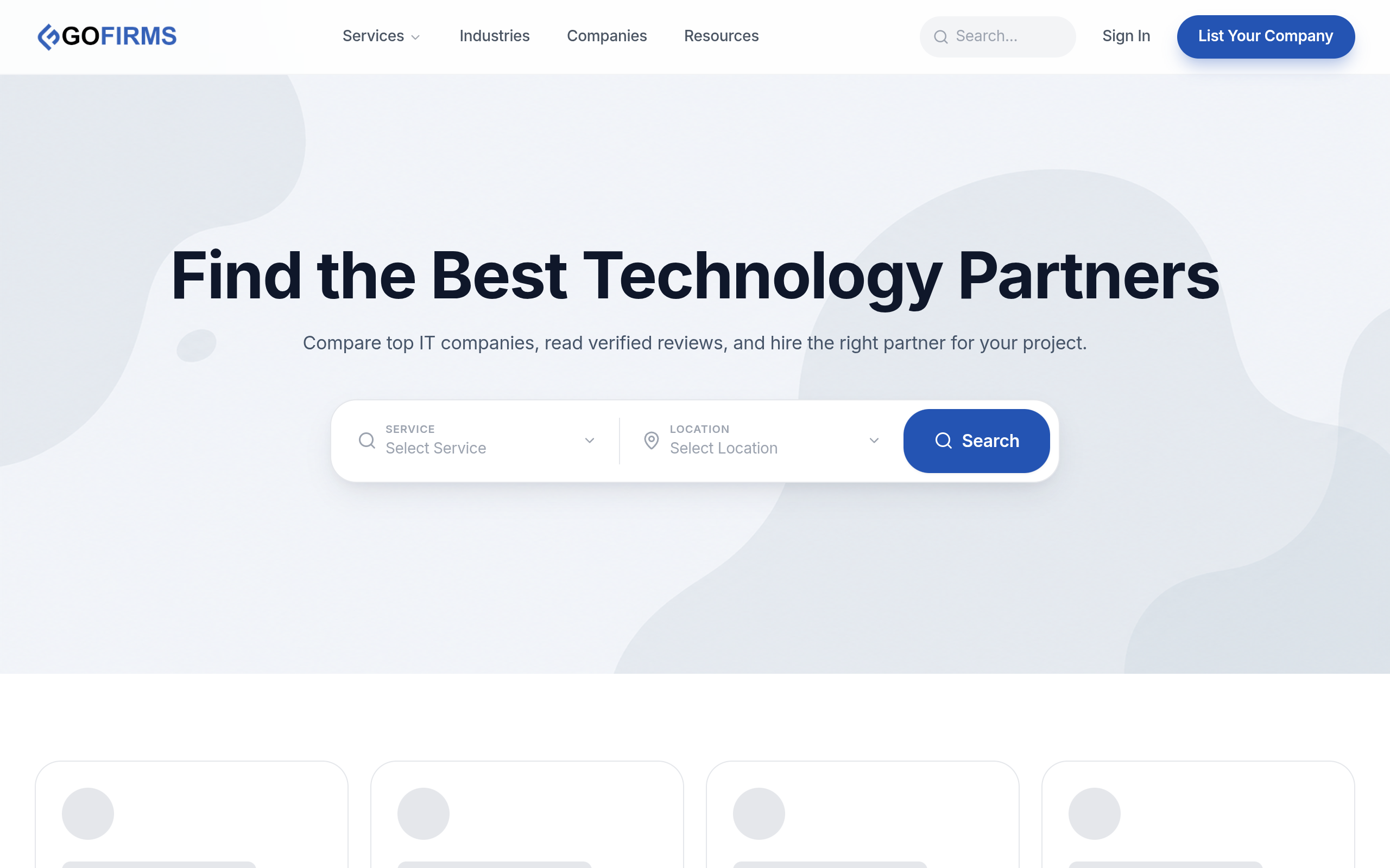 GoFirms screenshot, image 1