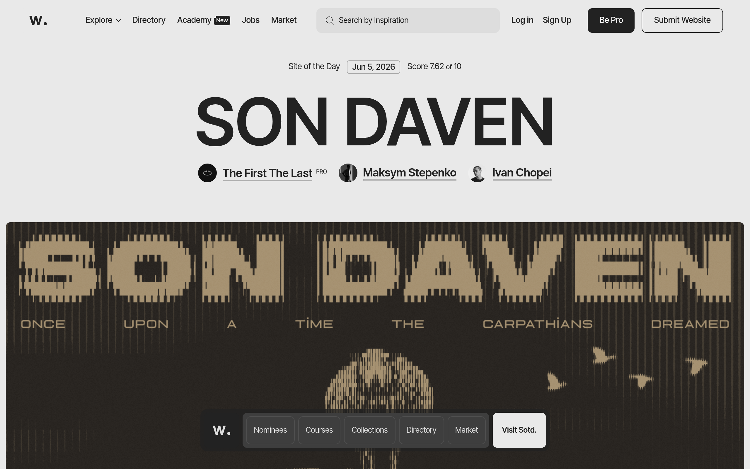 Awwwards 产品截图