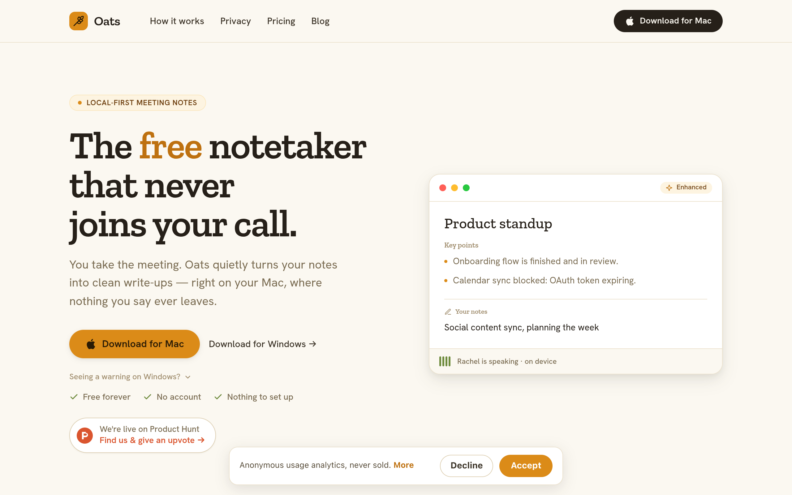 Oats screenshot – image 1