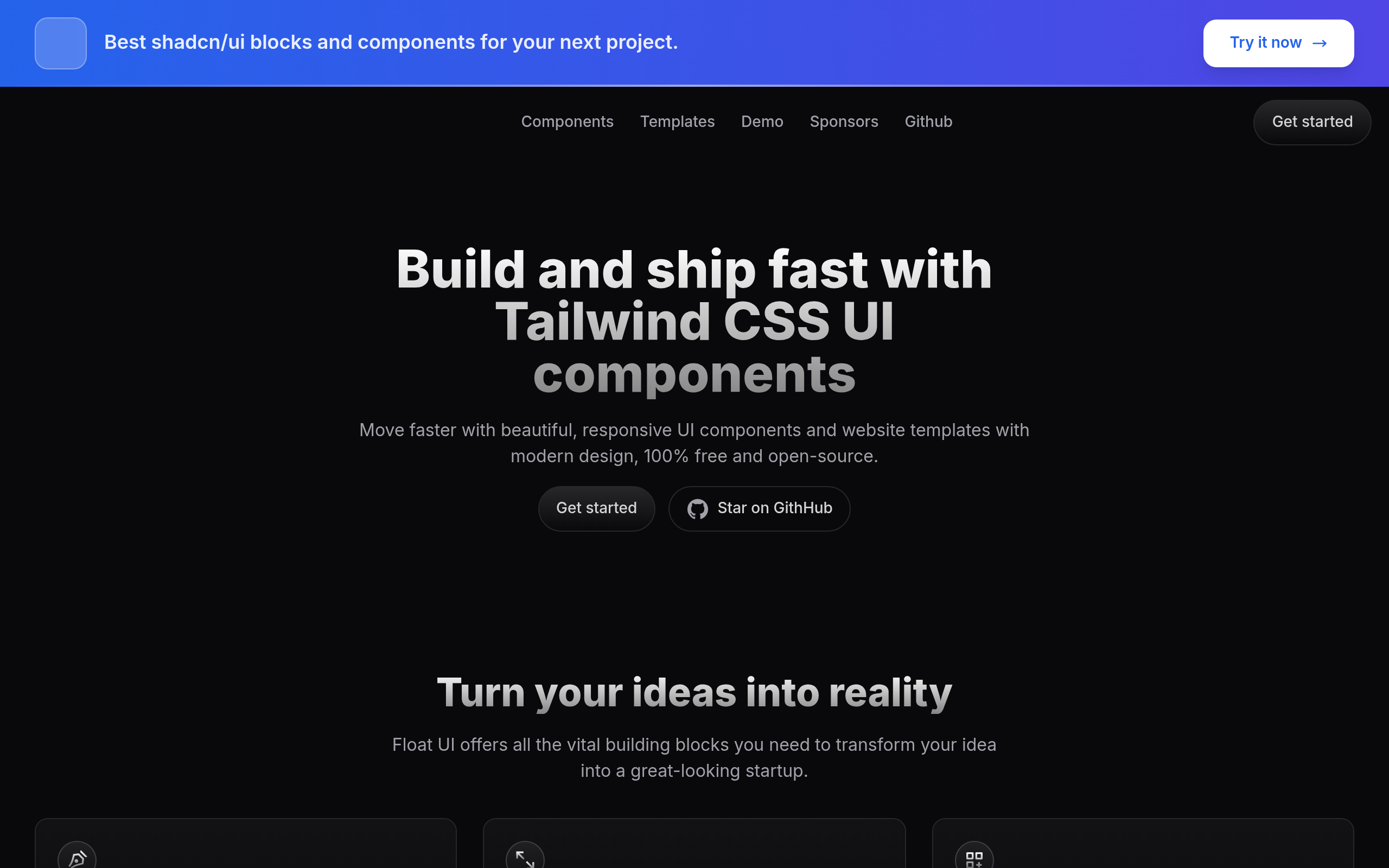 Screenshot of floatui.com