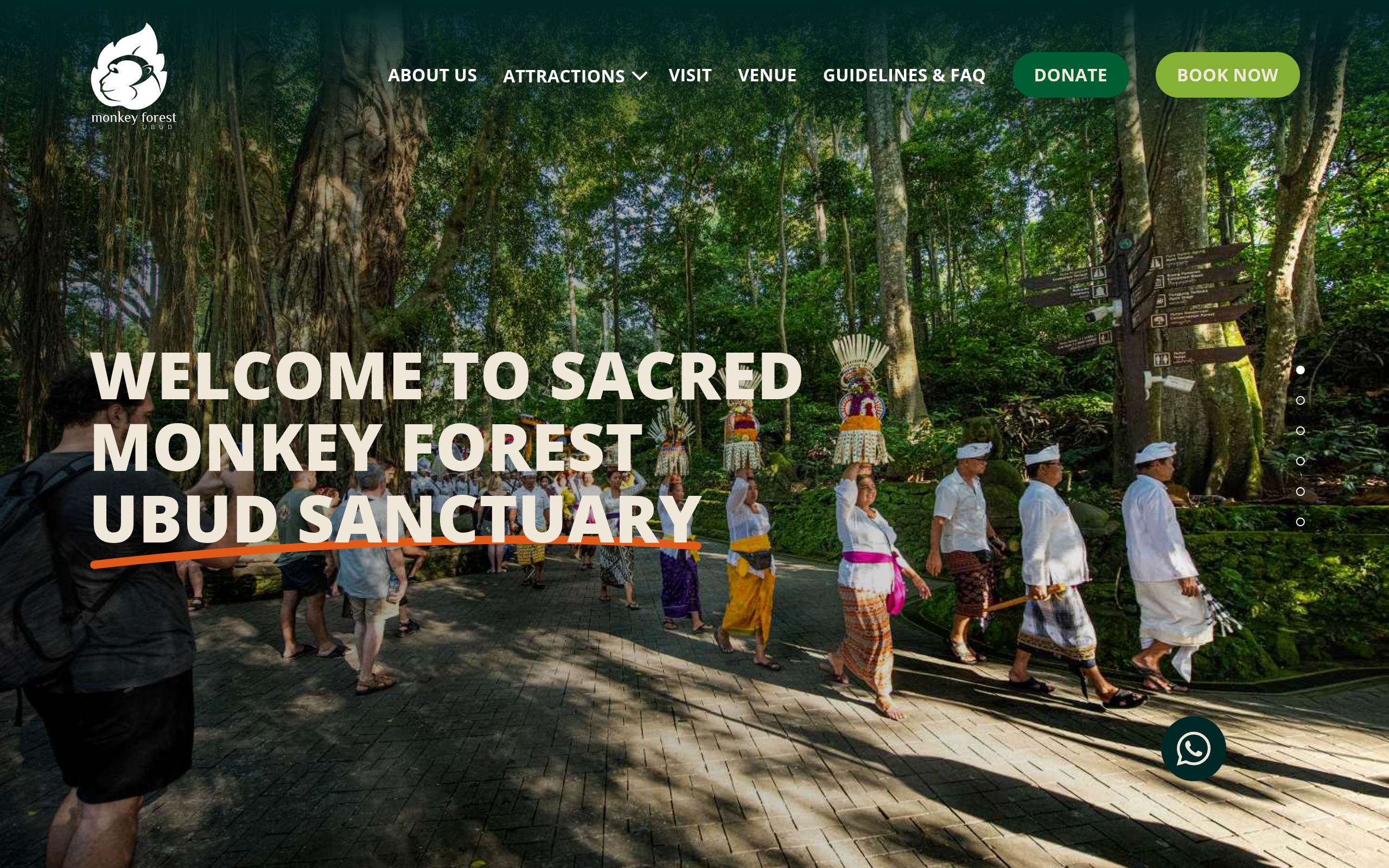 Screenshot of monkeyforestubud.com