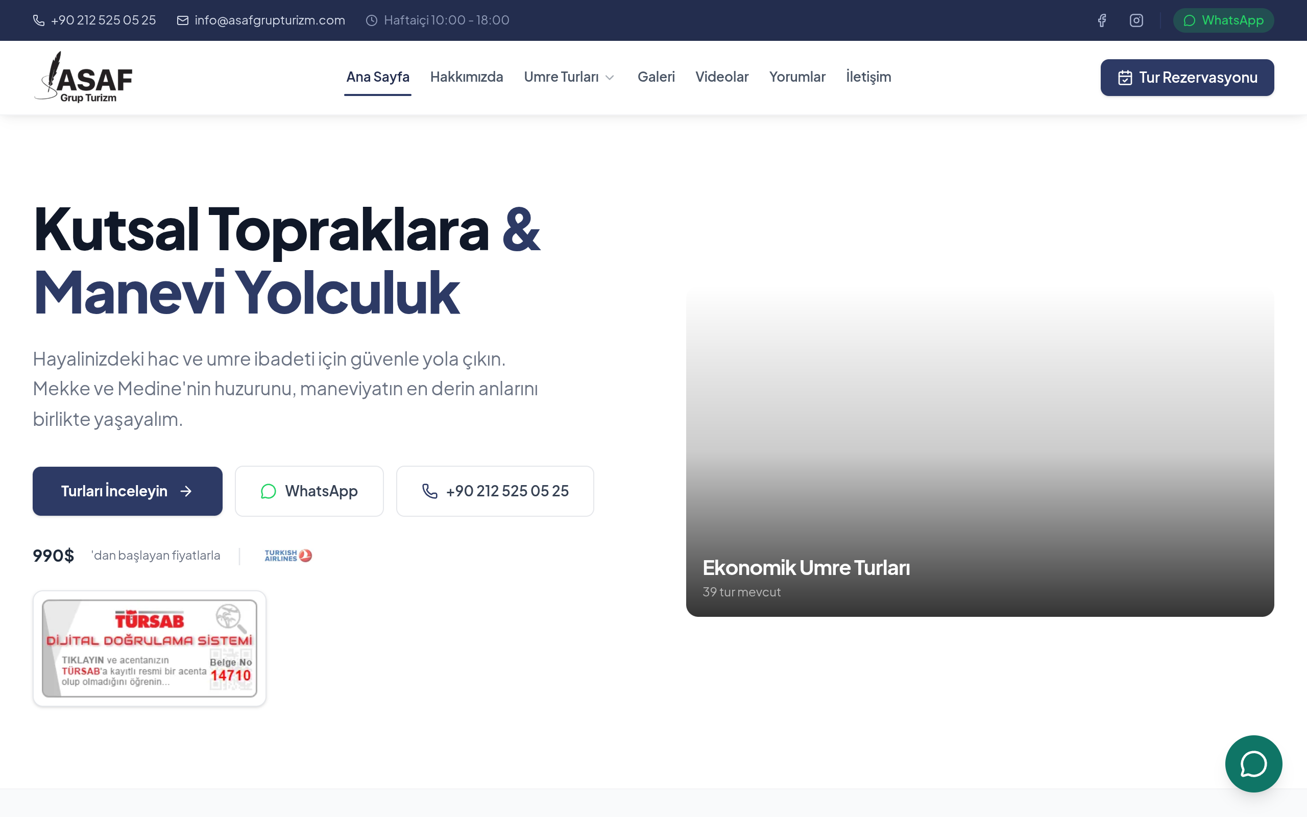 Screenshot of asafgrupturizm.com