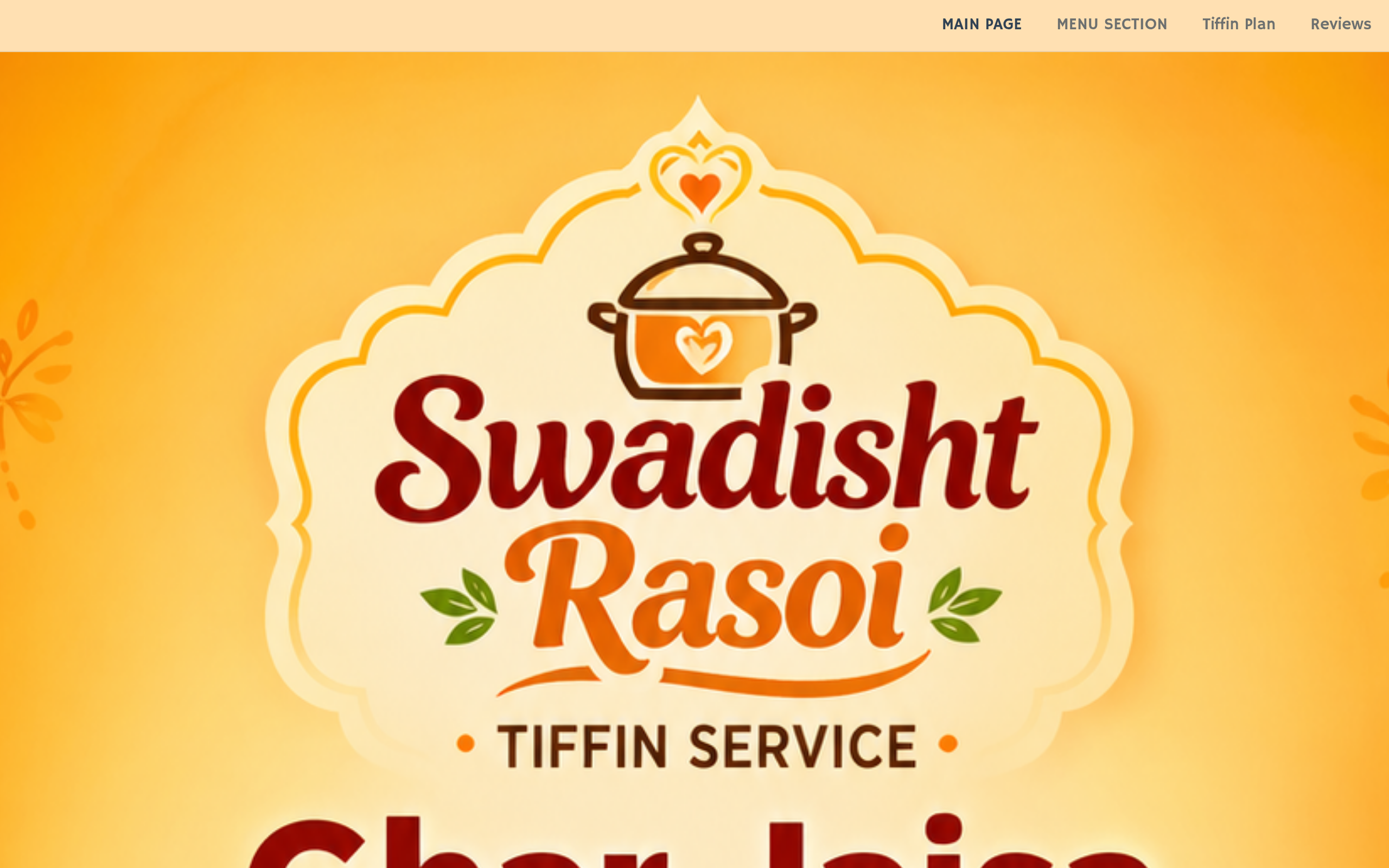 Screenshot of swadisht-rasoi-tiffin.my.canva.site