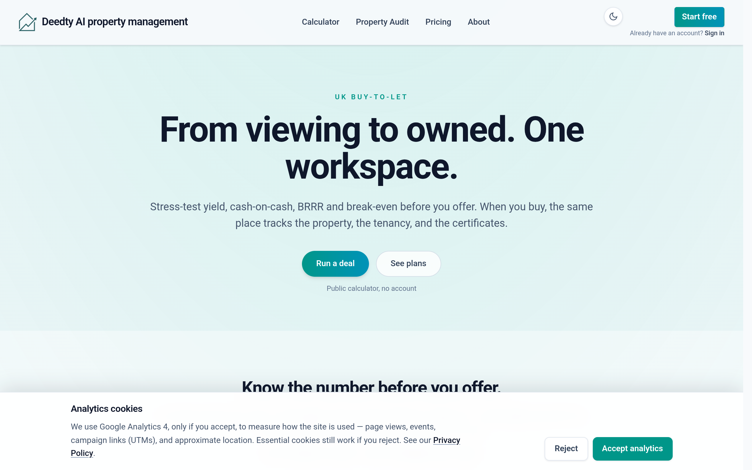Deedty AI property management screenshot, image 1