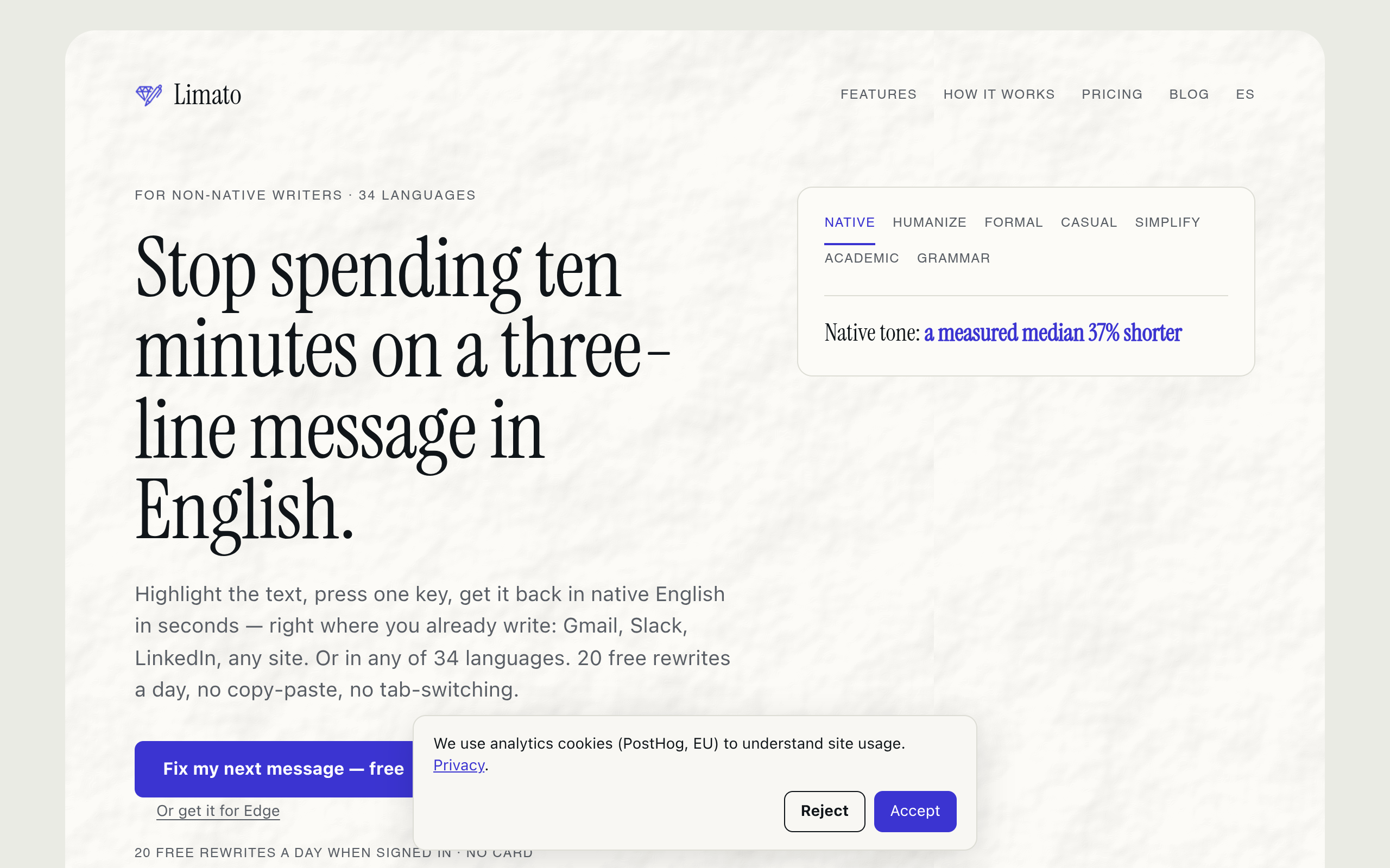 Limato screenshot
