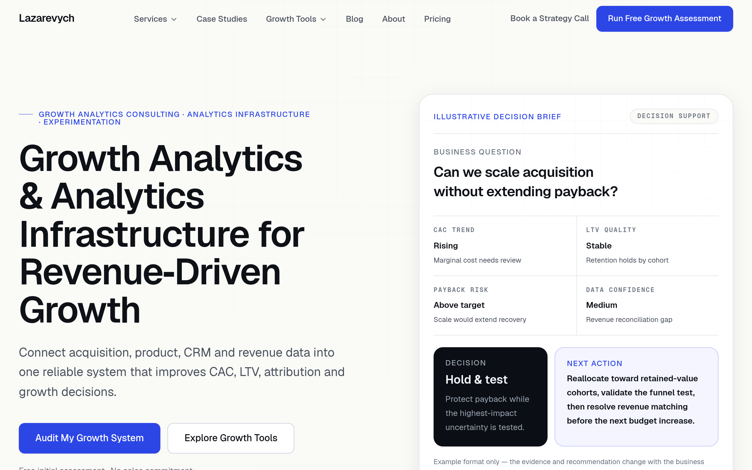 Growth Analytics Consulting & Analytics Infrastructure screenshot – image 1