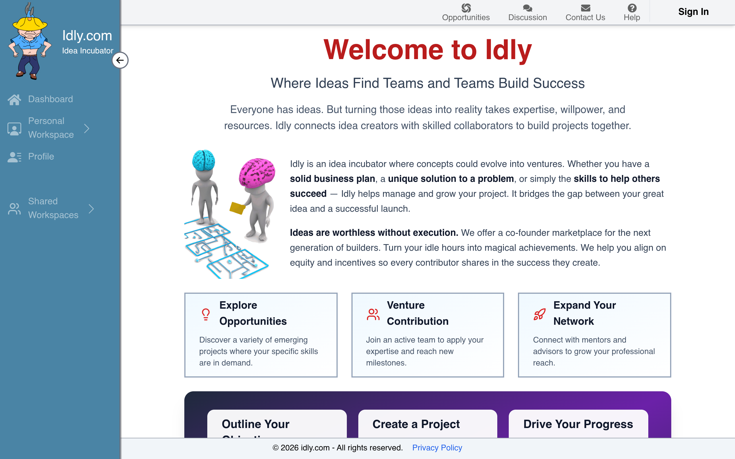 Screenshot of idly.com
