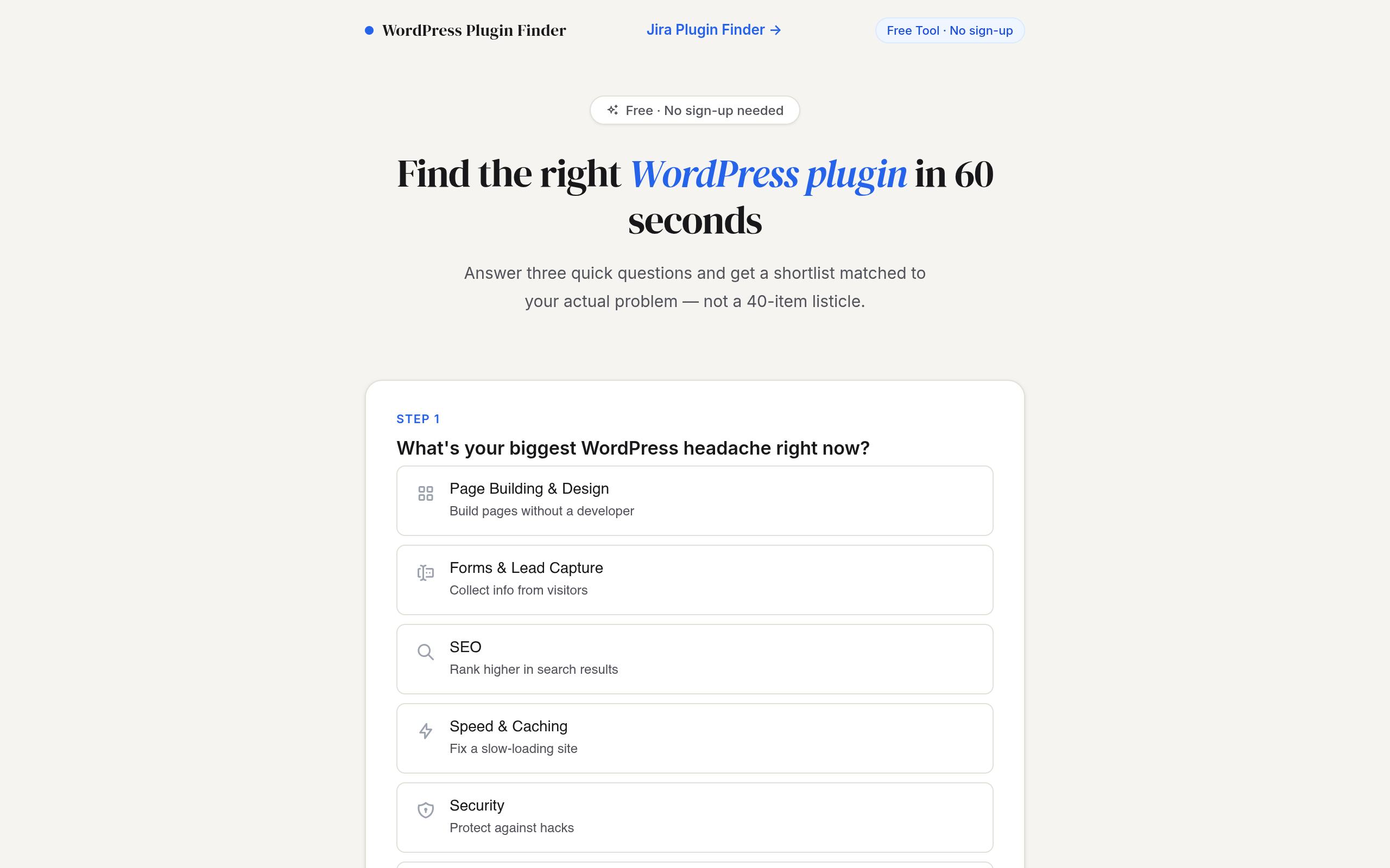 Find Right Plugin screenshot
