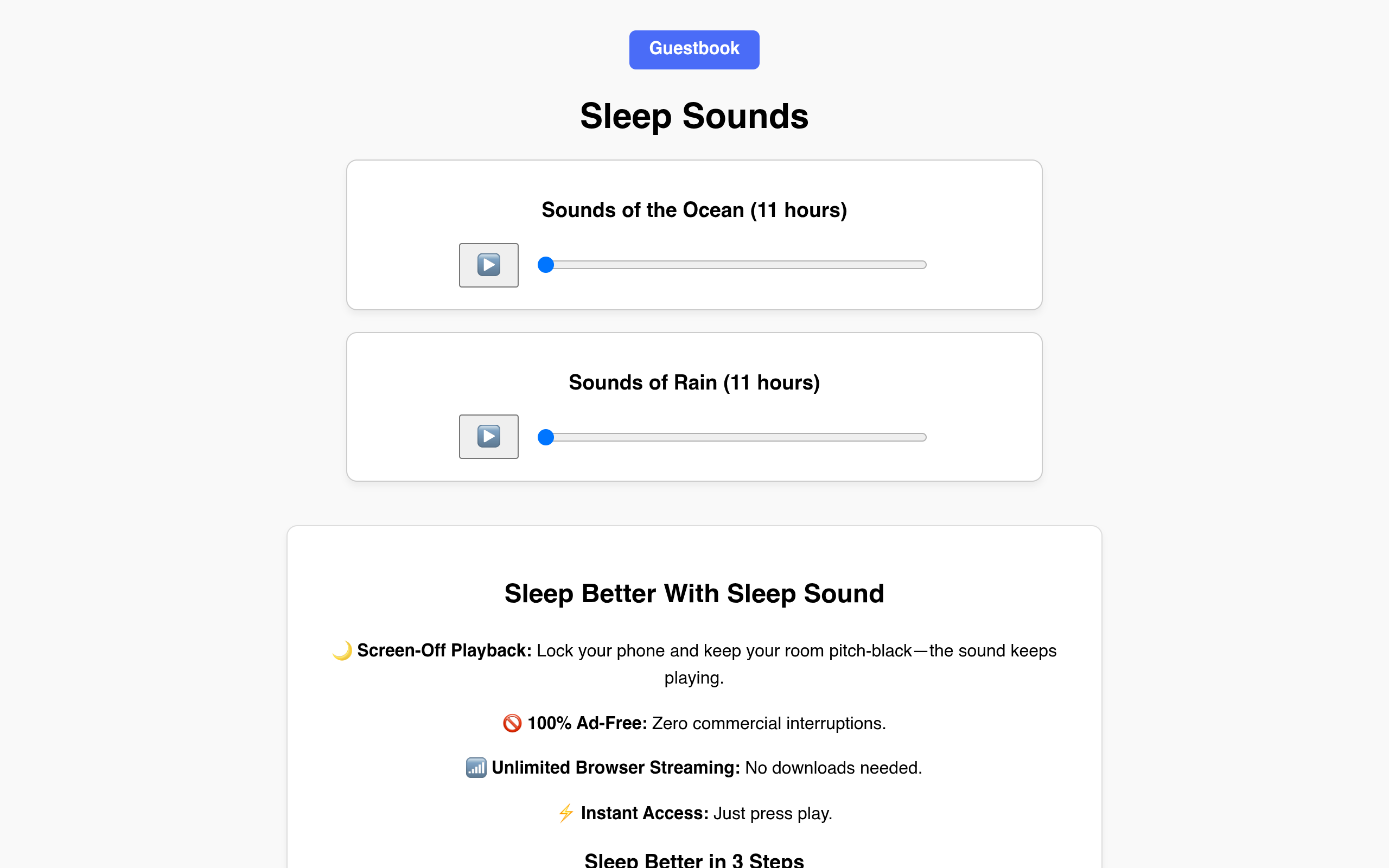 Screenshot of sleepsound.online