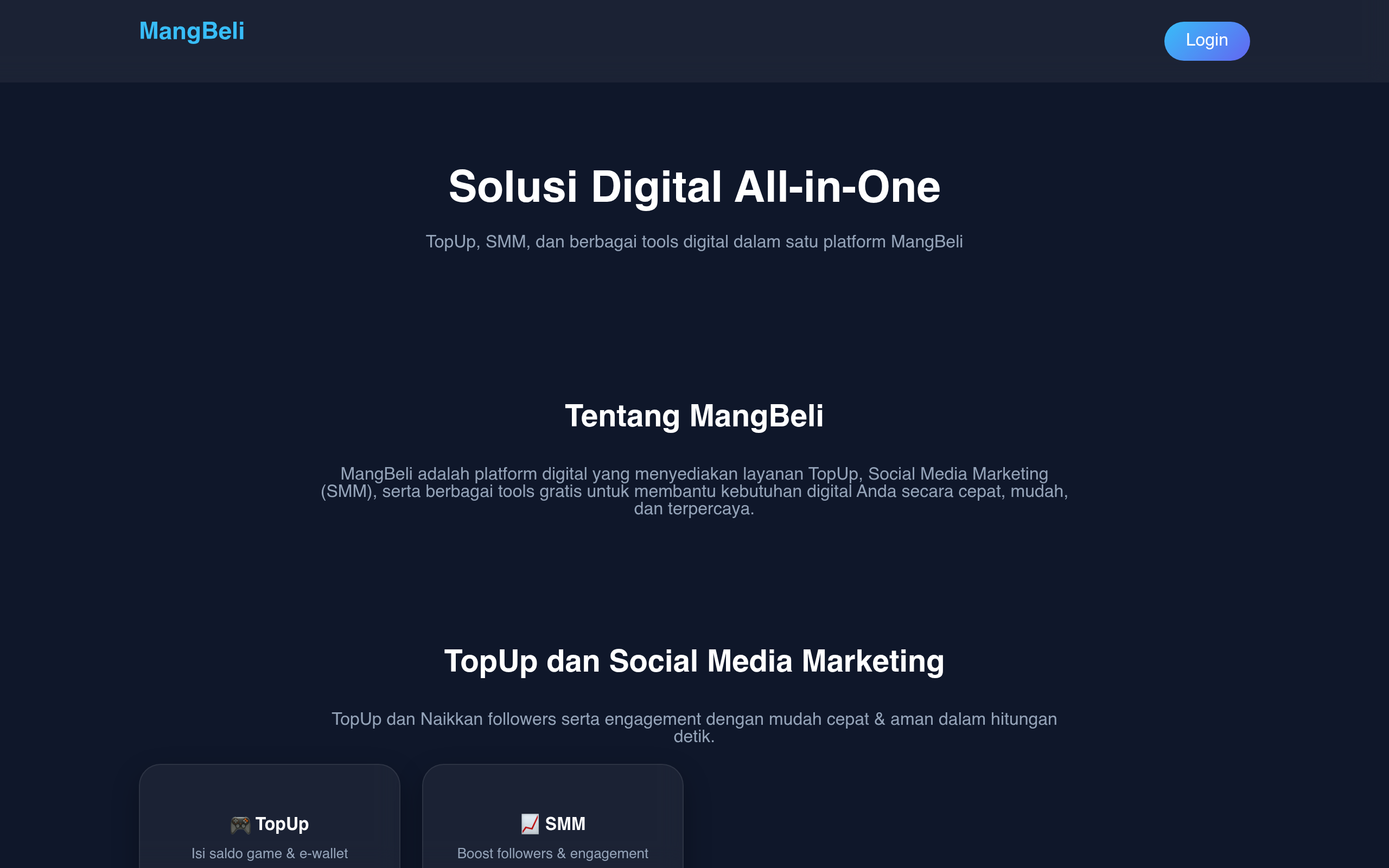Screenshot of mangbeli.com