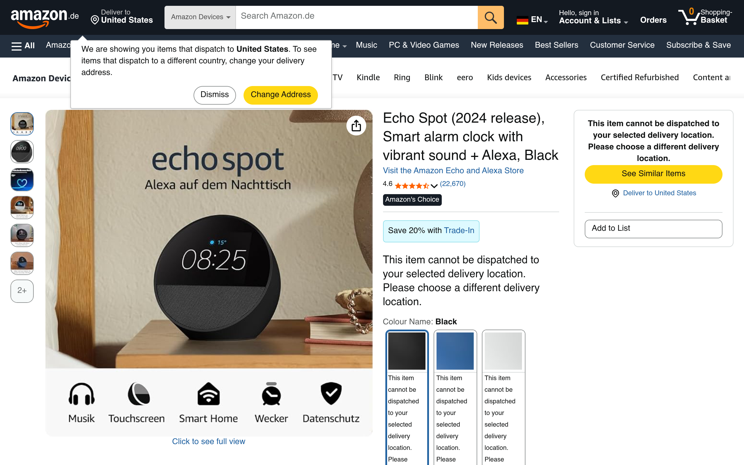 Echo Spot (2024) – smarter Wecker mit Alexa