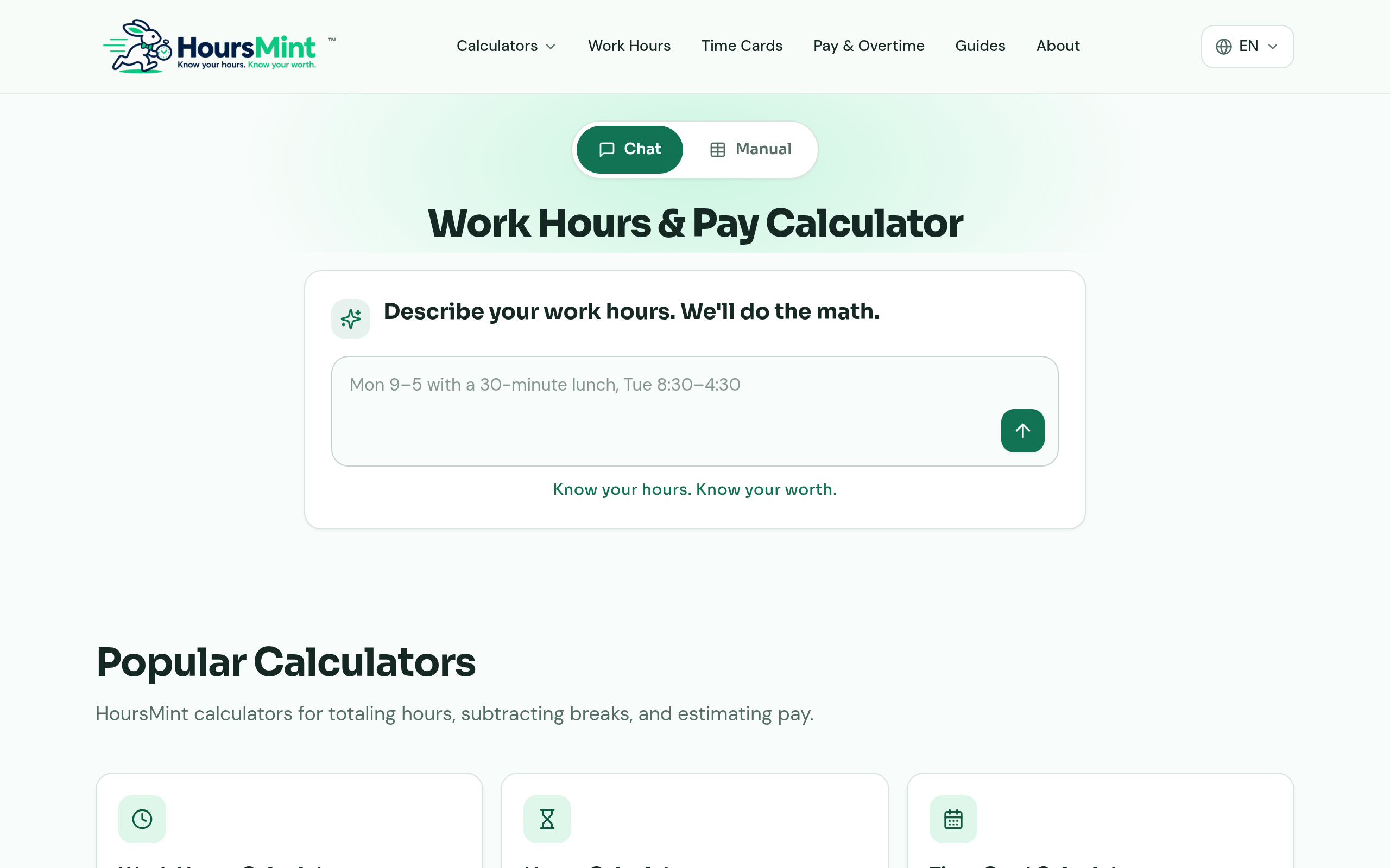 HoursMint screenshot, image 1