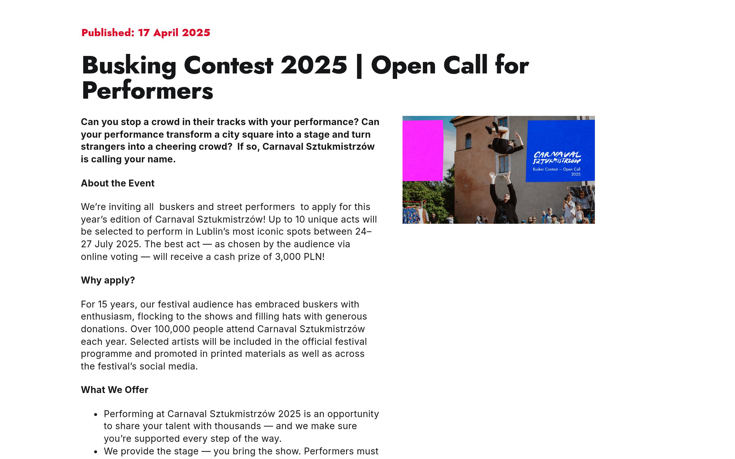 Workshops of Culture in Lublin