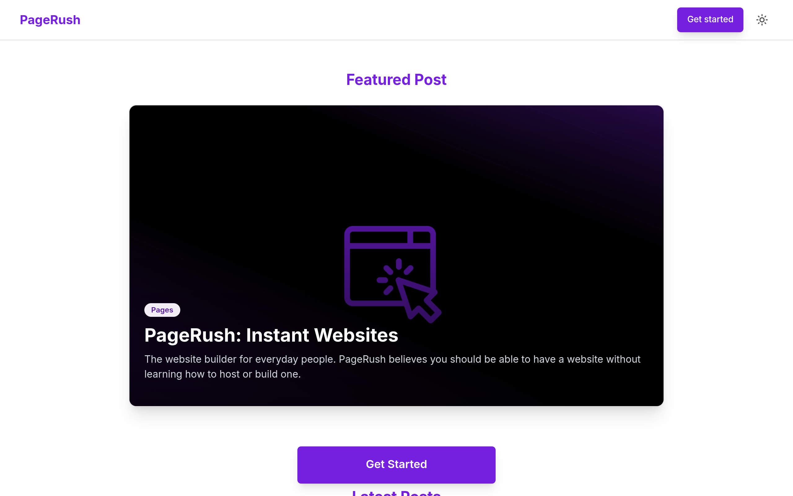 PageRush: Instant websites screenshot, image 1
