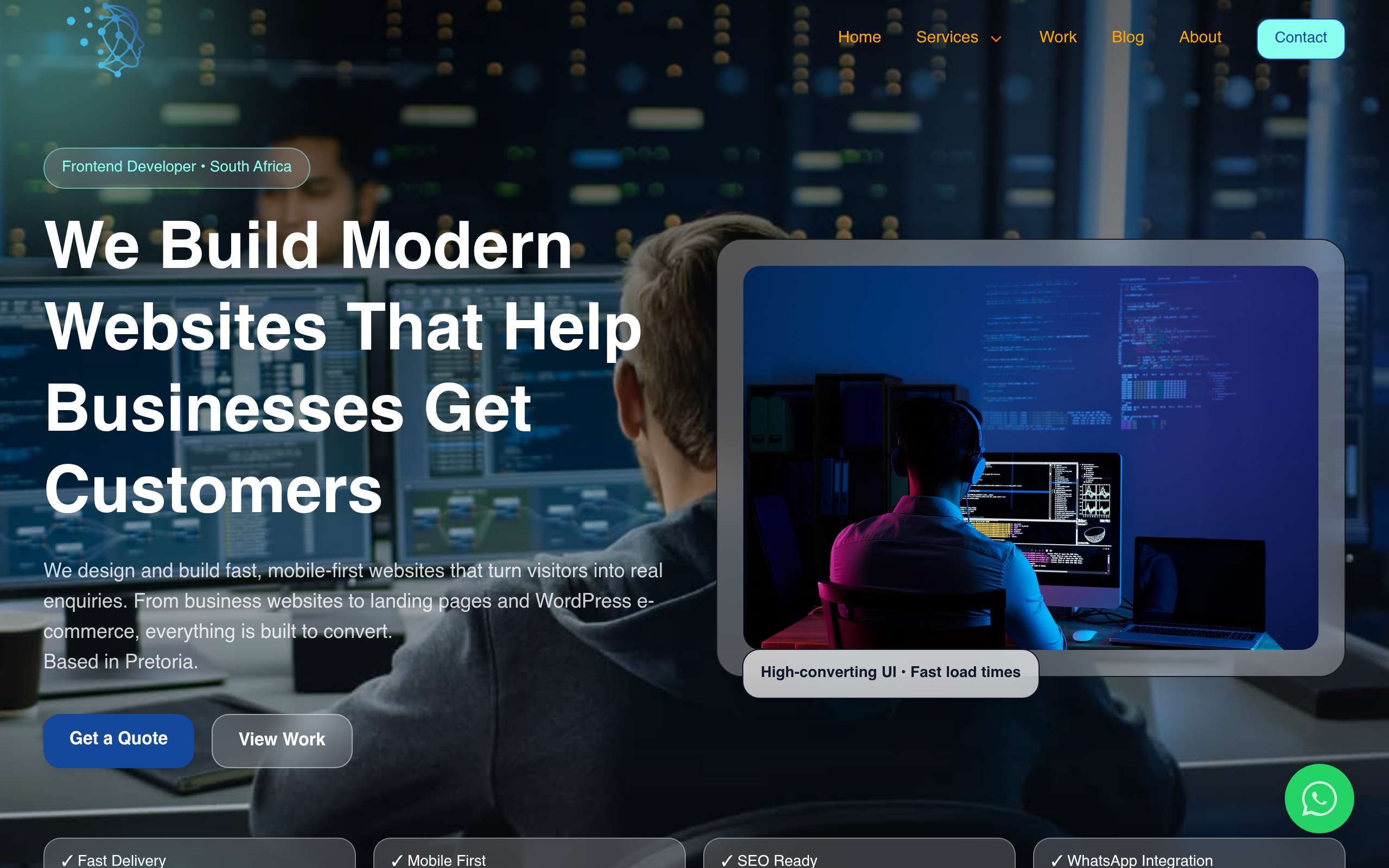 Screenshot of tshidiso.co.za