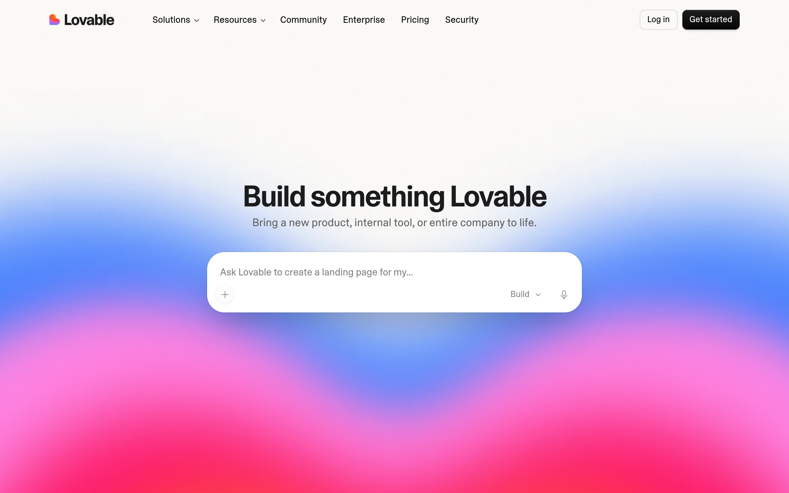 Lovable official homepage preview