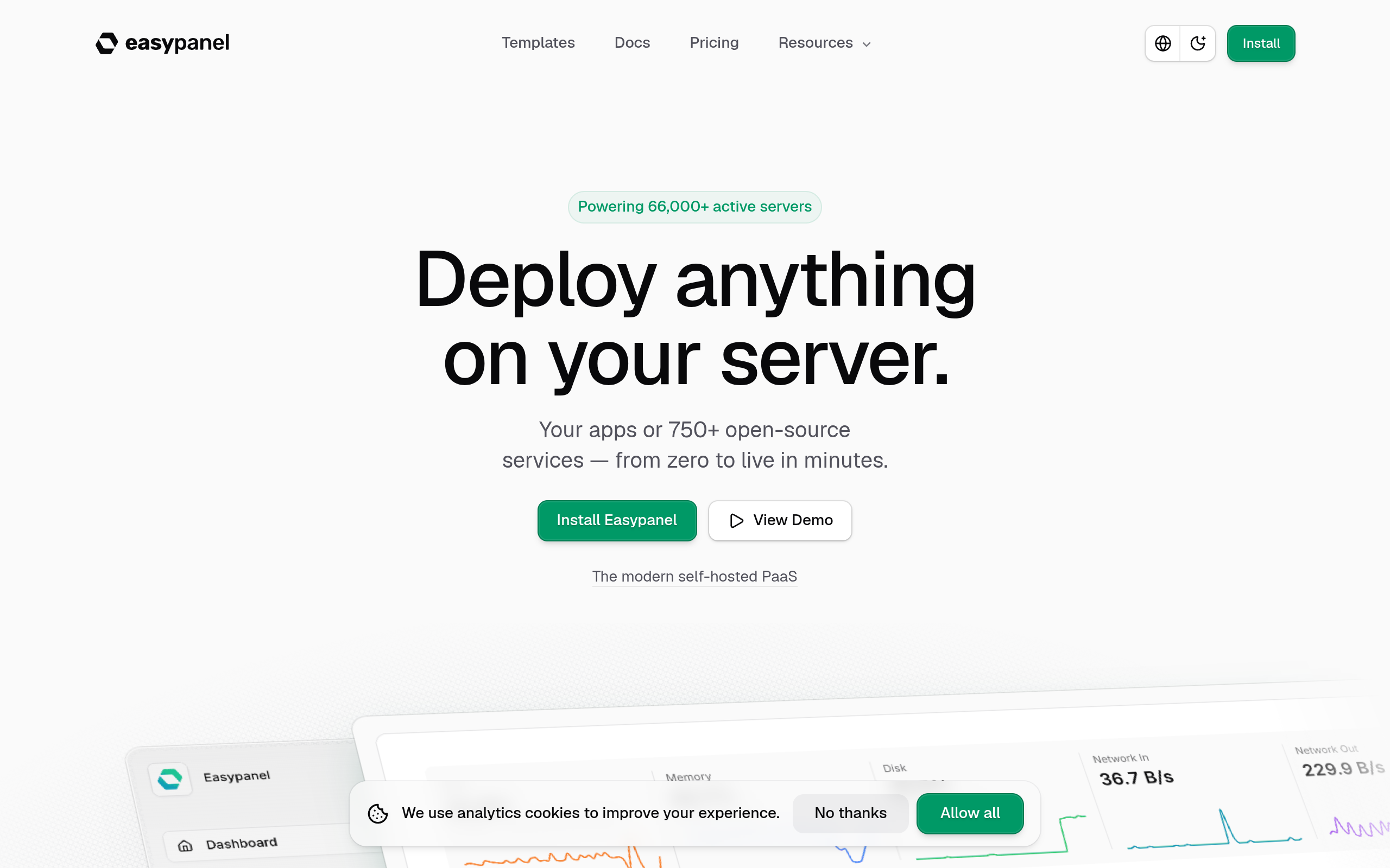 Easypanel screenshot