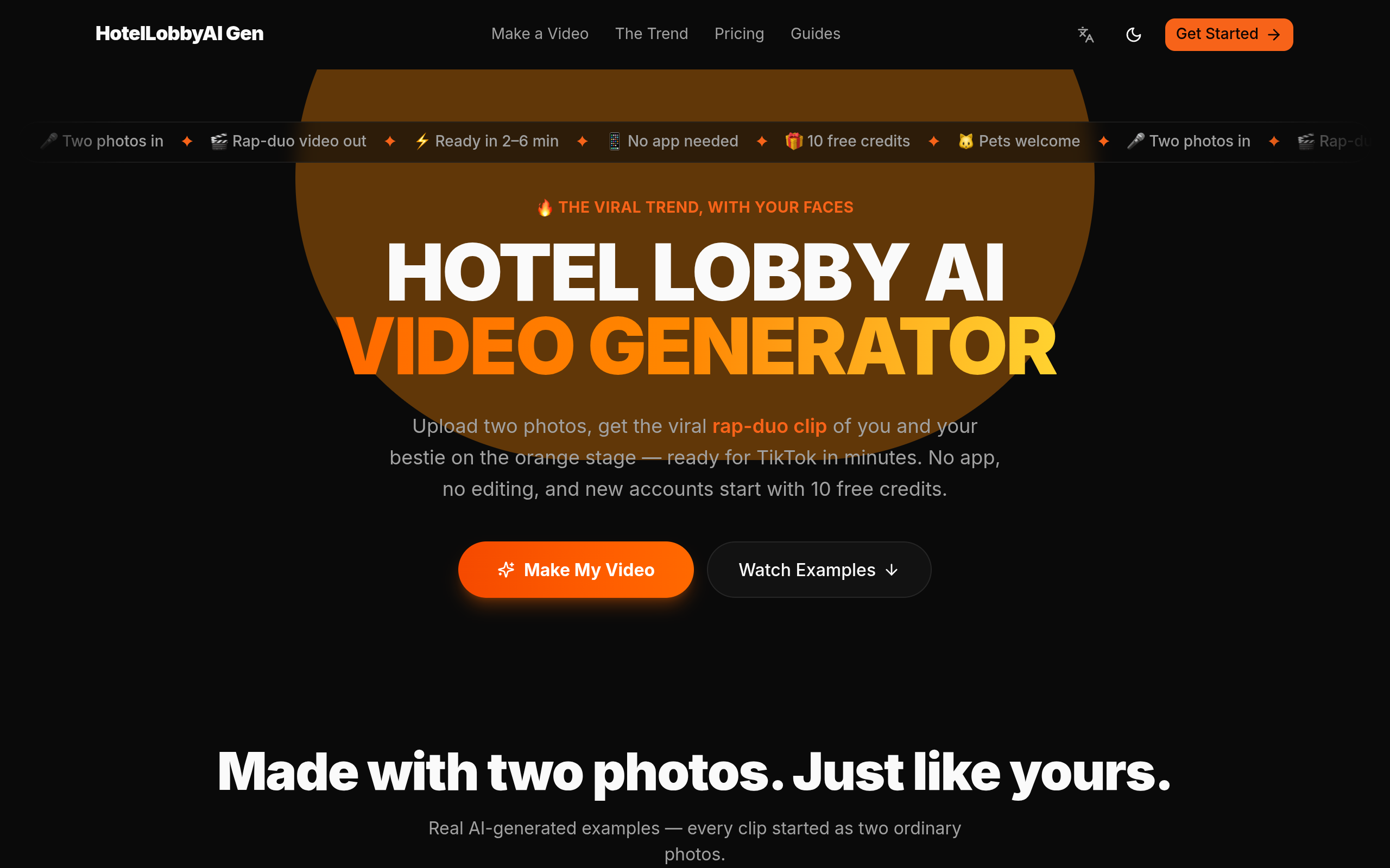 Hotel Lobby AI Video Generator screenshot