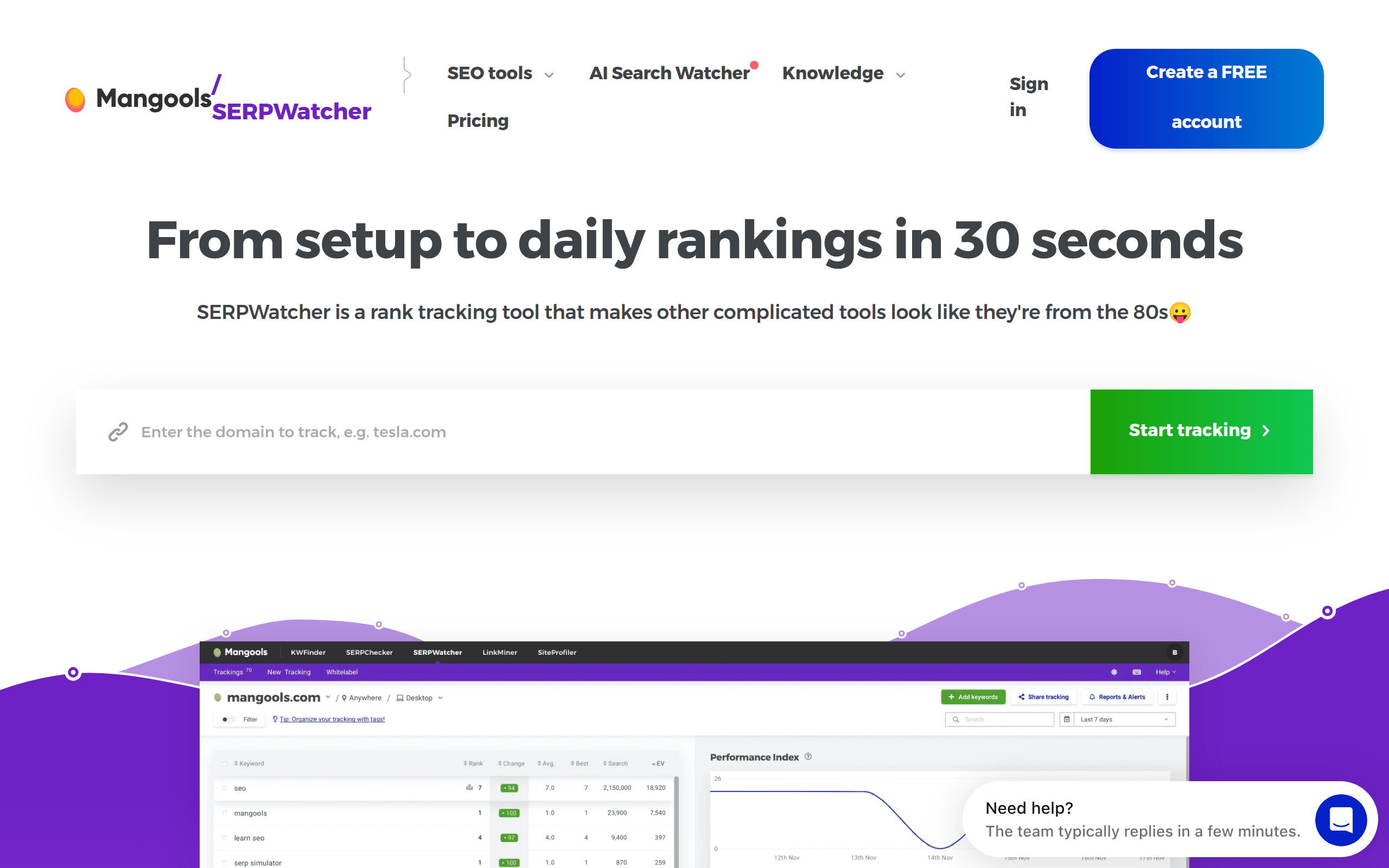 SERPWatcher (Mangools) Screenshot