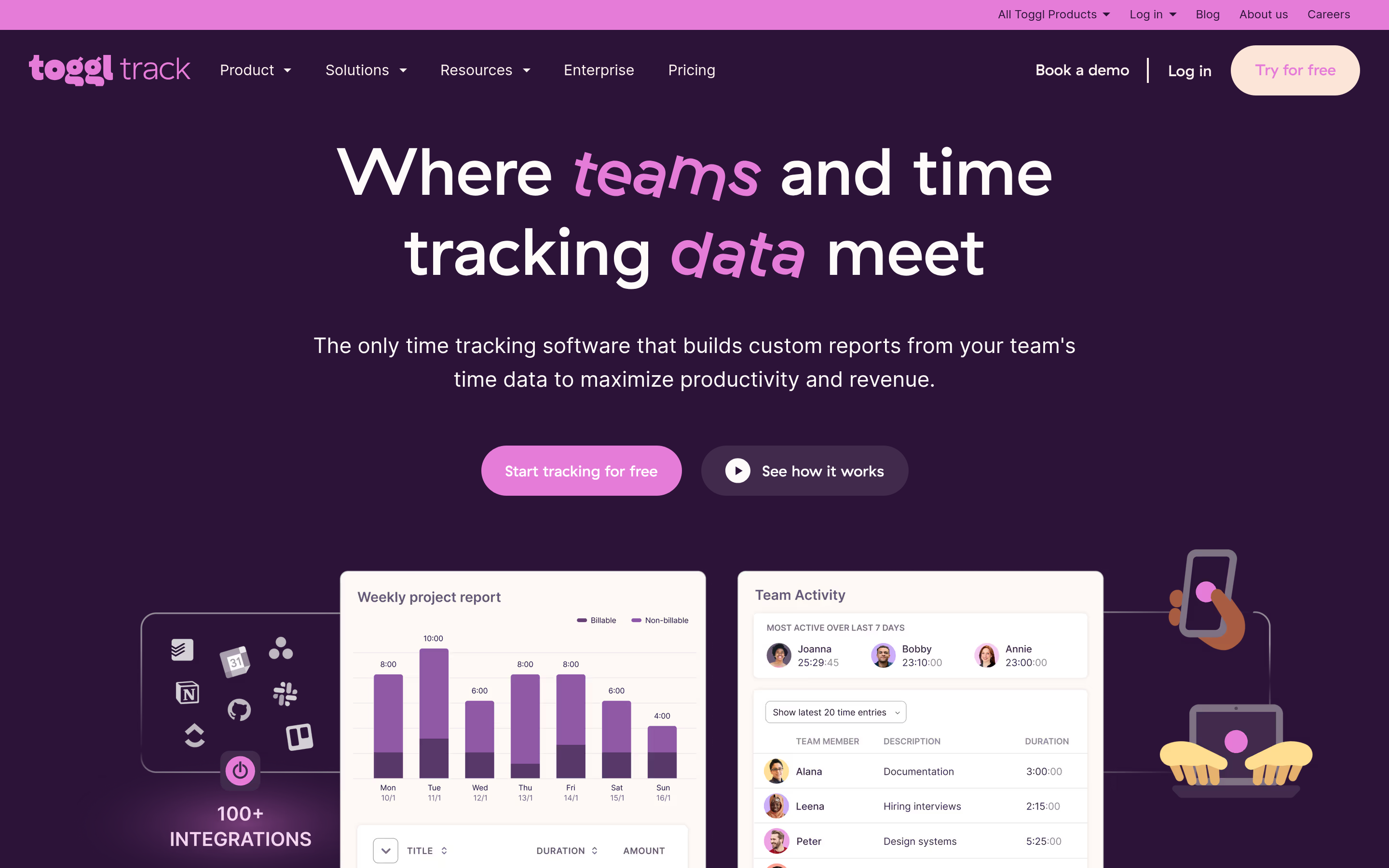 Toggl Track: Time Tracking Software for Any Workflow 介面截圖