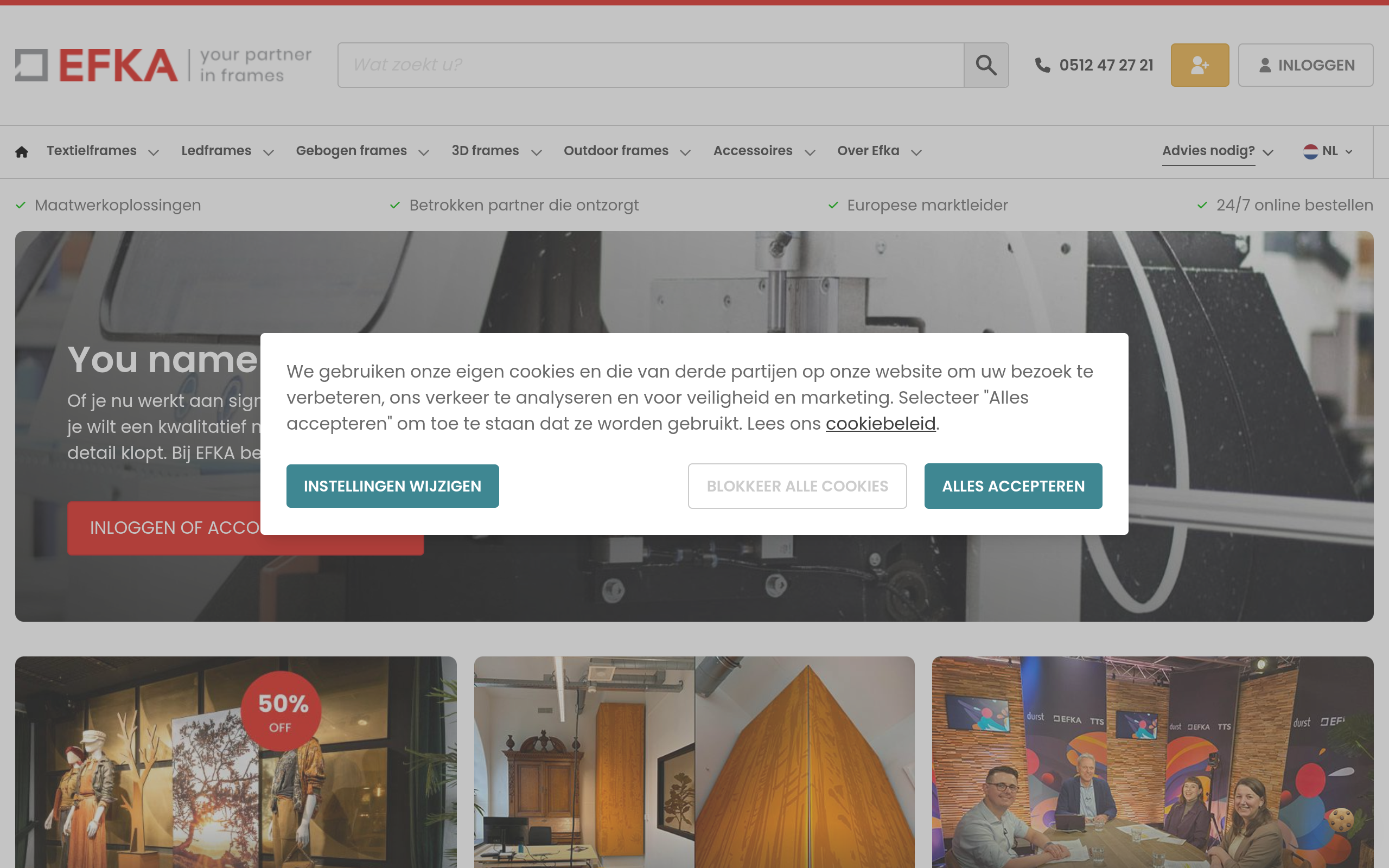 Screenshot of efka.nl