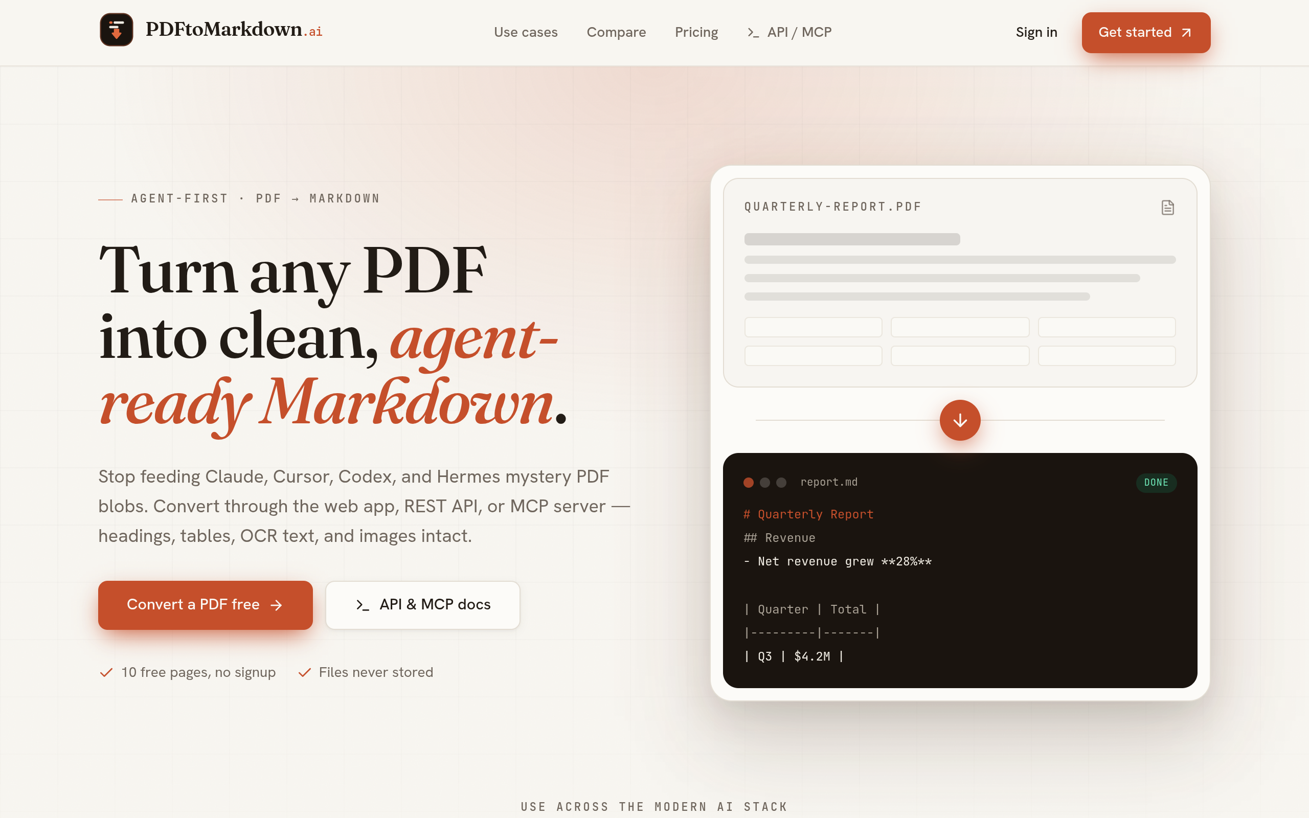 PDFtoMarkdown.ai screenshot