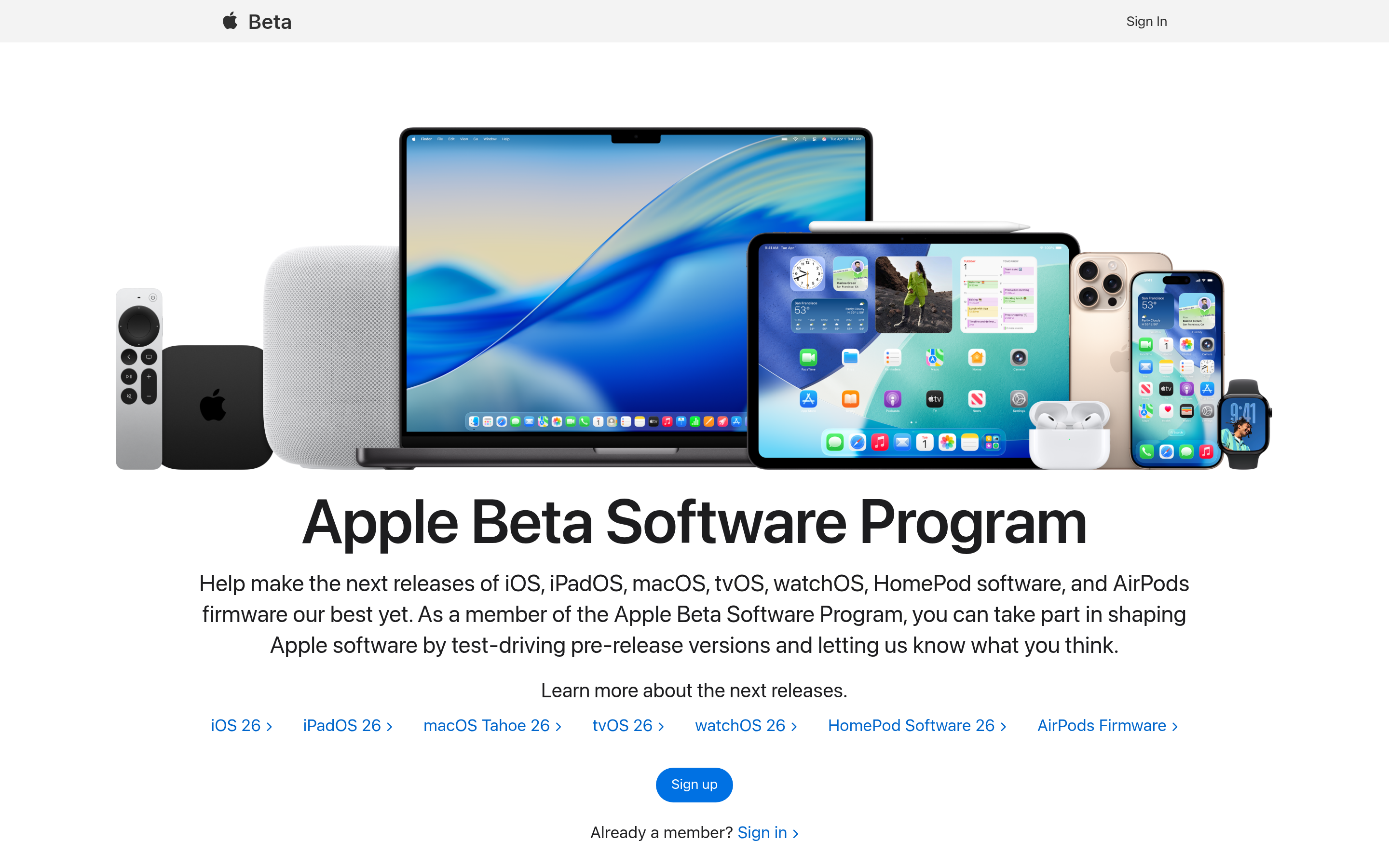 Apple Beta 介面截圖