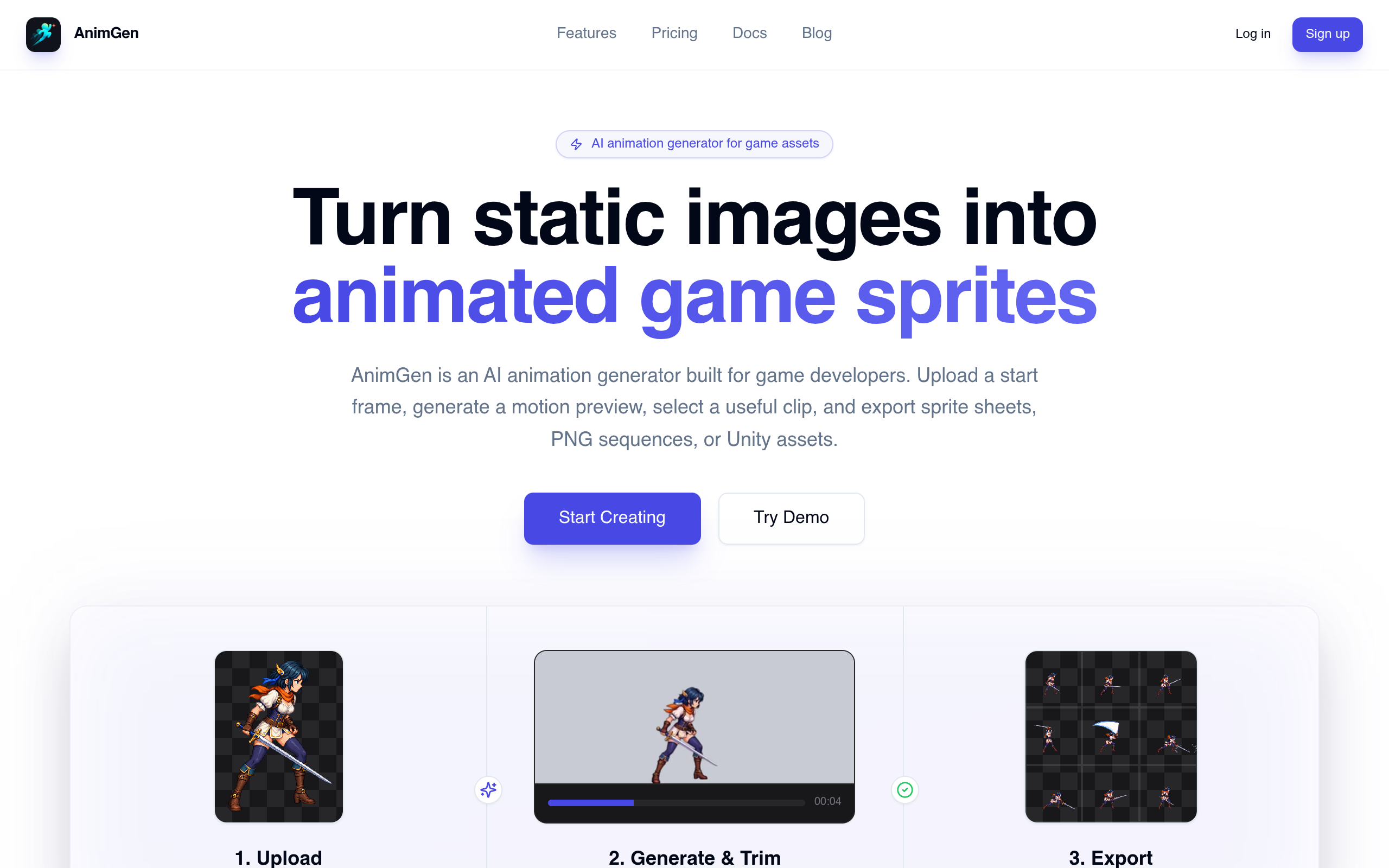 AnimGen screenshot, image 1
