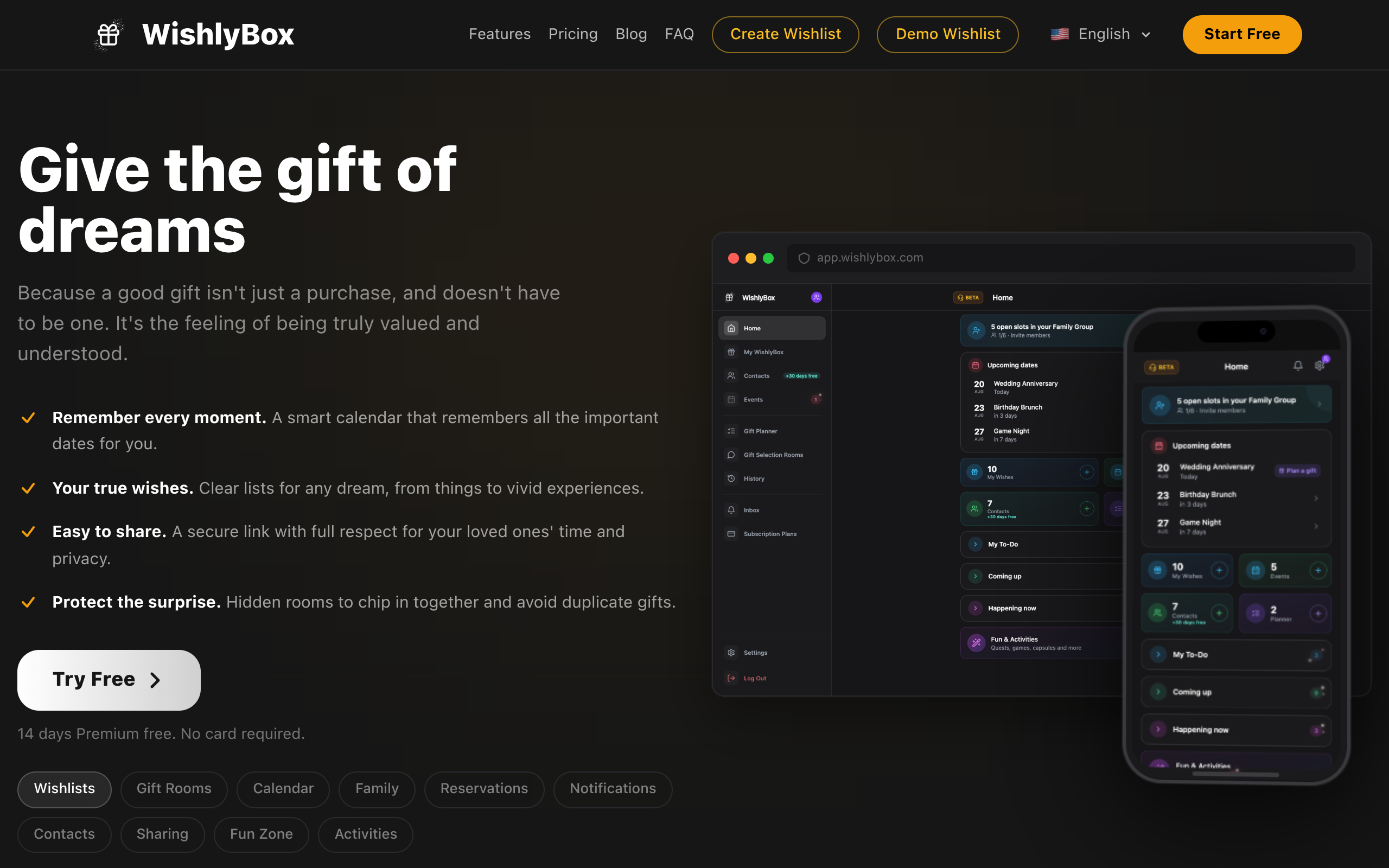 WishlyBox, Wishlist App for Gifts They Actually Want screenshot, image 1