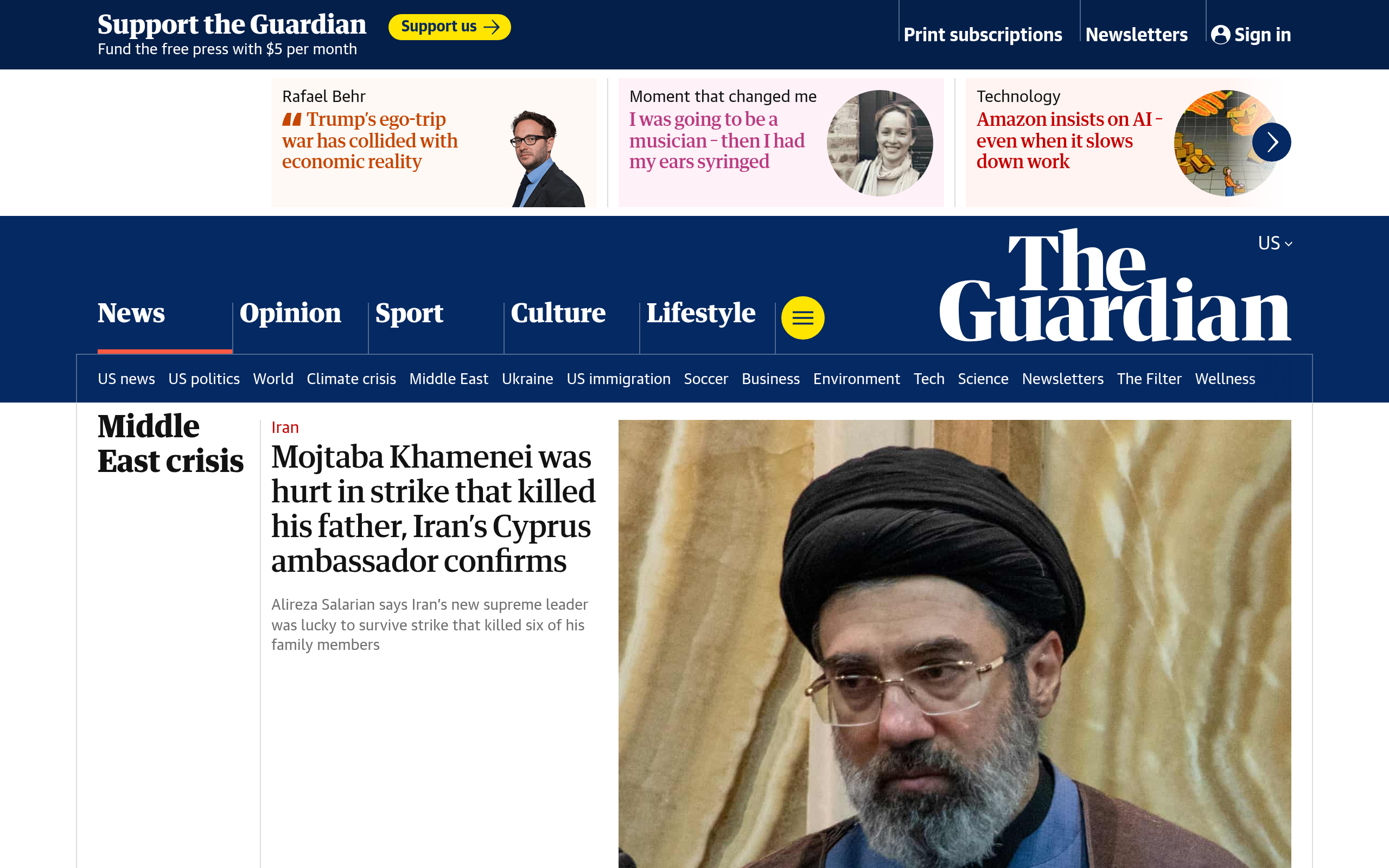 Screenshot of theguardian.com