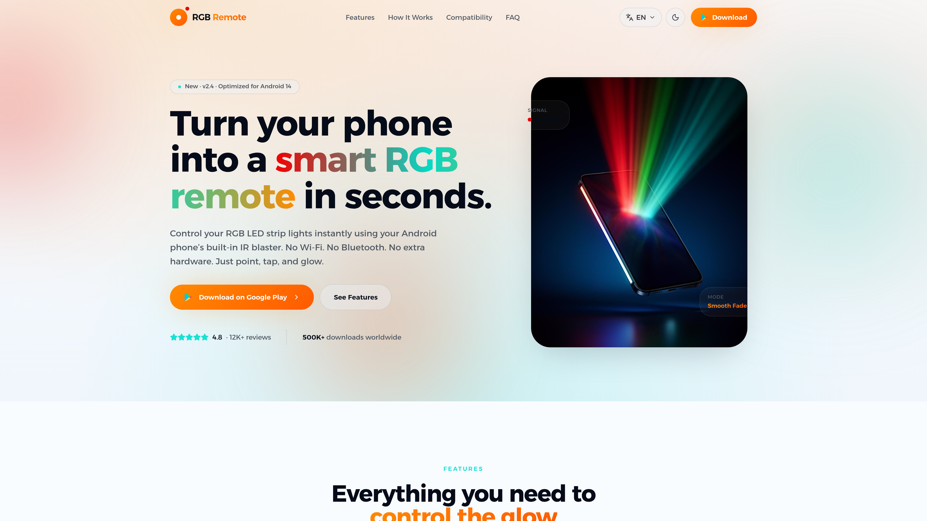 RGB Remote Landing Page 