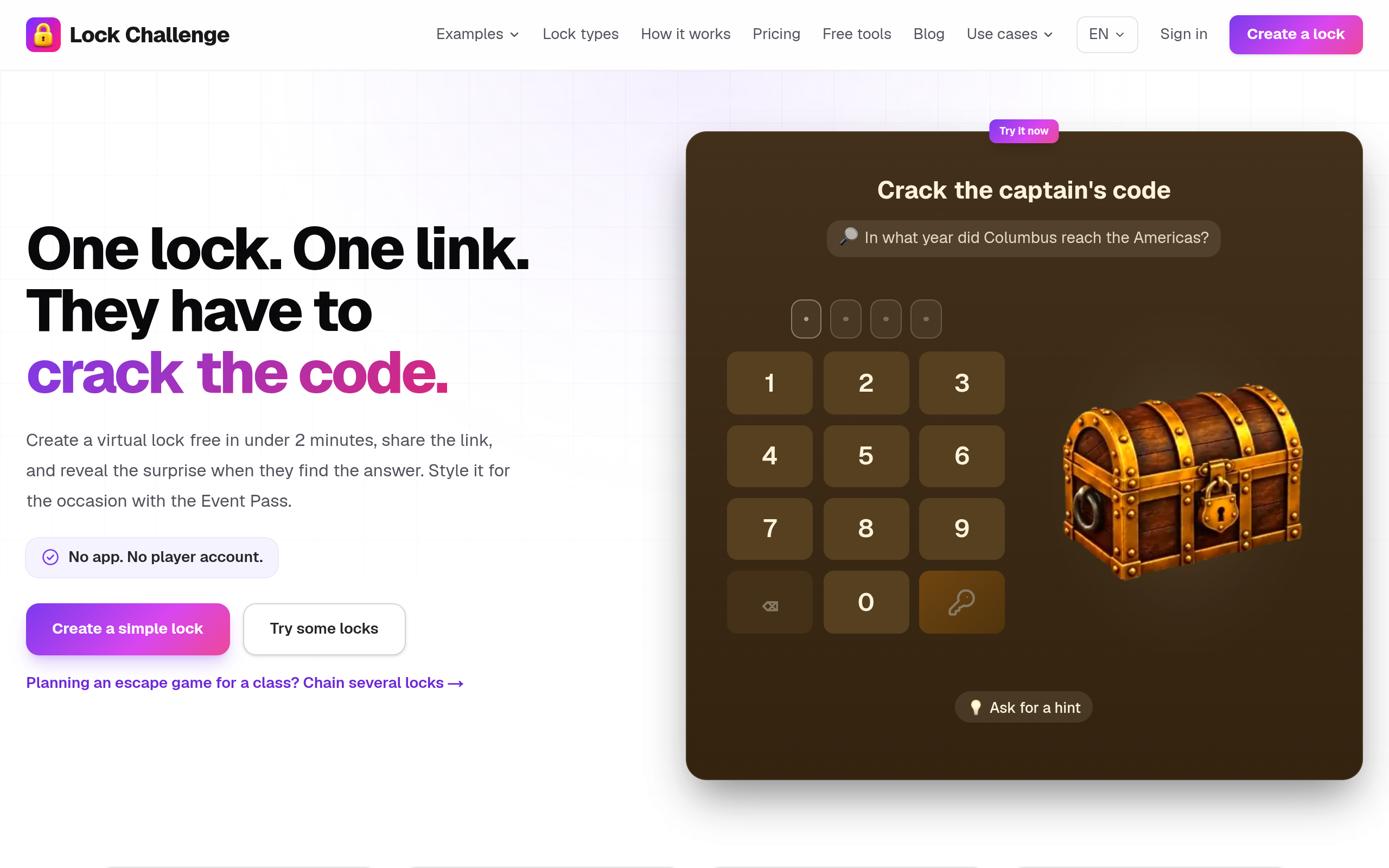 Lock Challenge screenshot, image 1