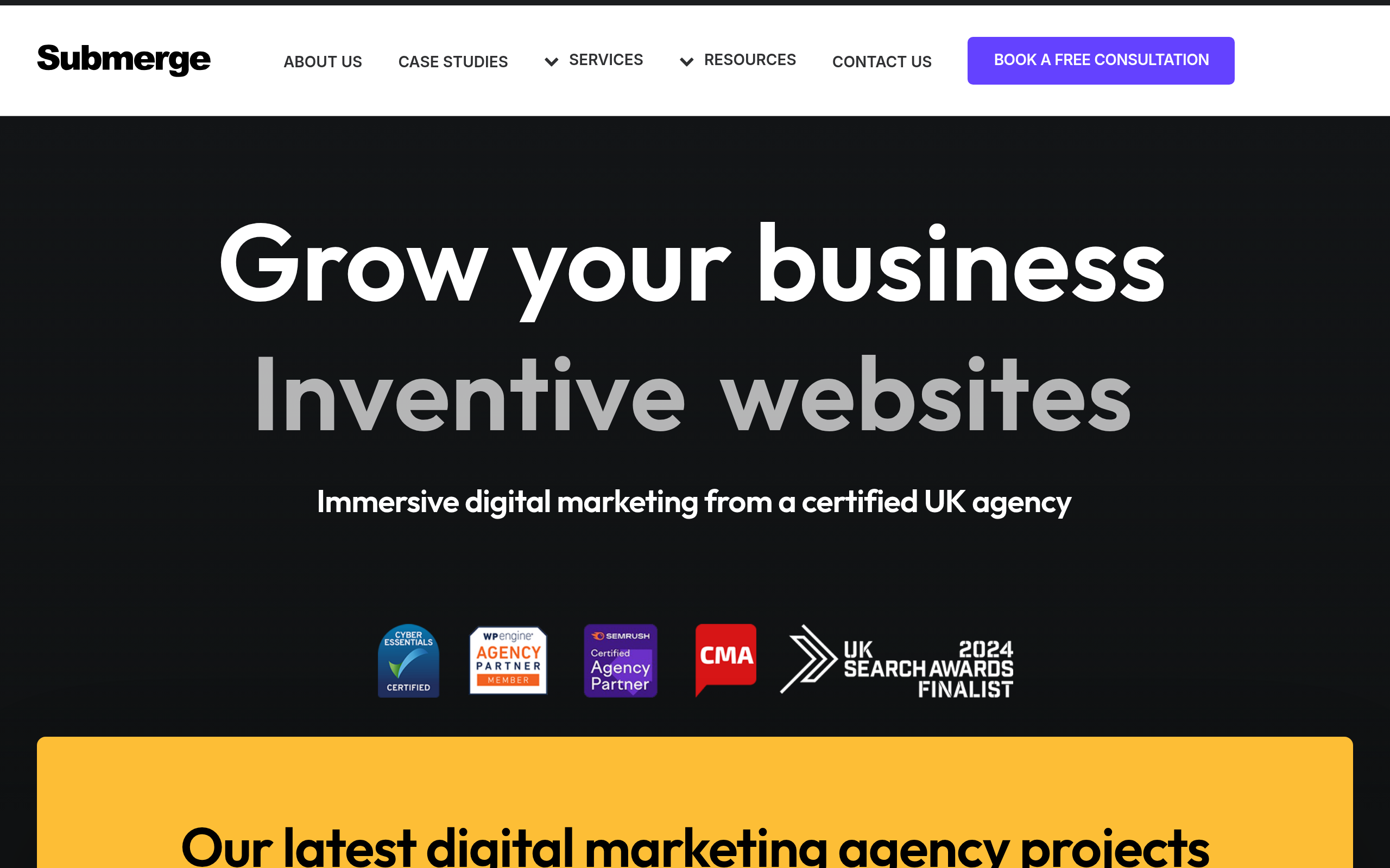 Submerge Digital Screenshot