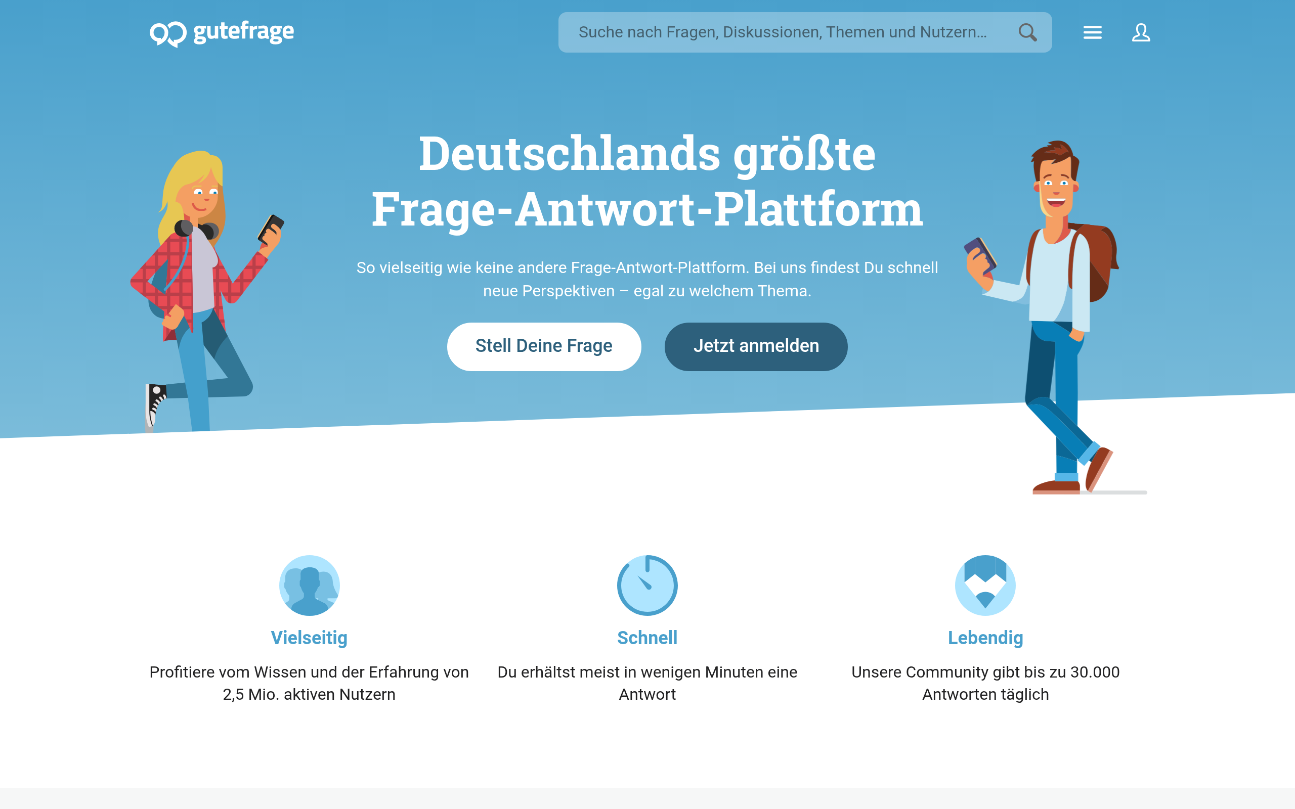 Screenshot of gutefrage.net