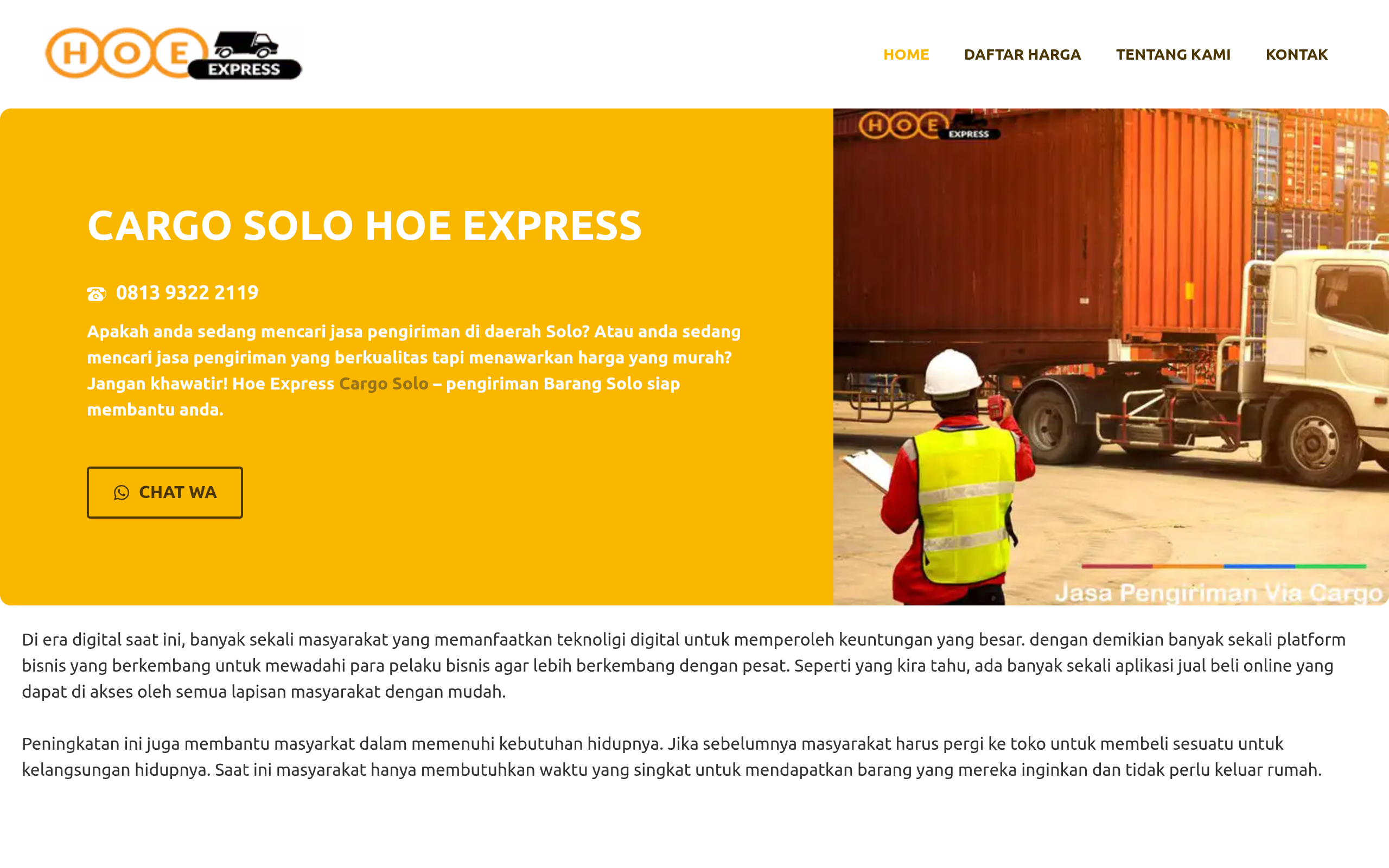 Screenshot of cargosolo.com