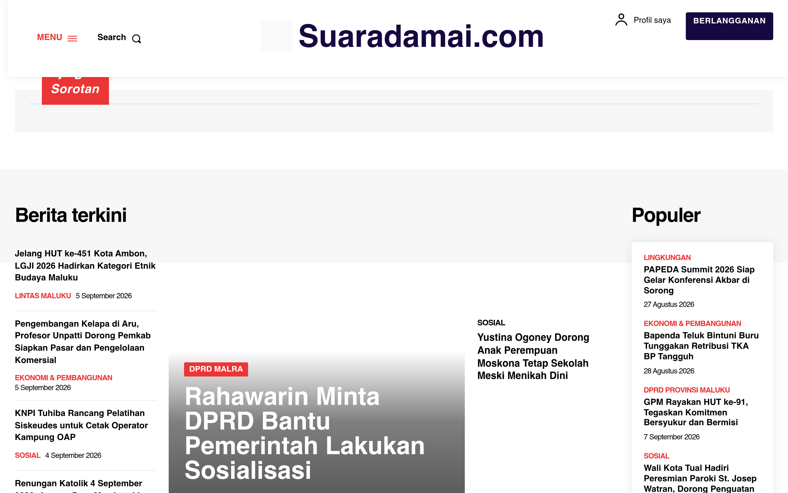 Screenshot of suaradamai.com