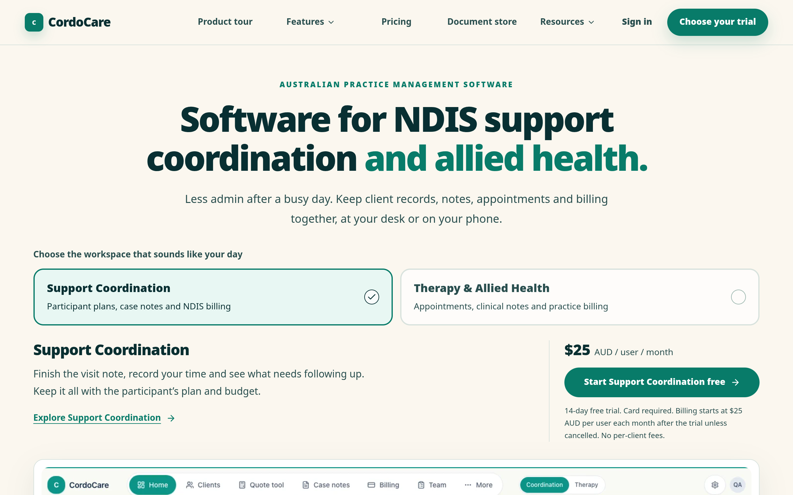 CordoCare screenshot, image 1