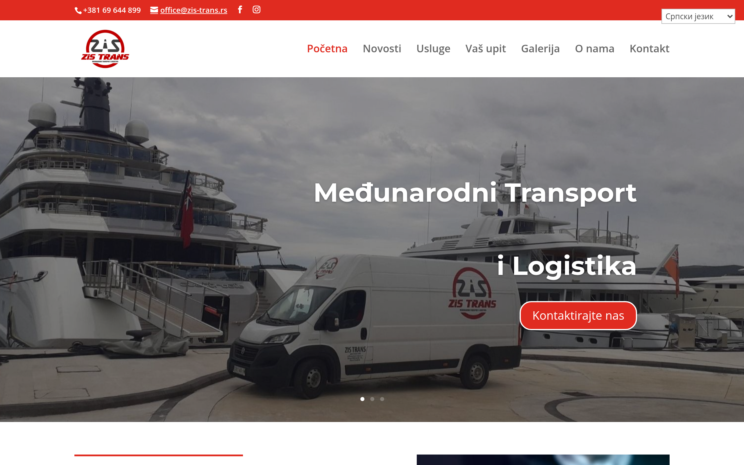 ZIS Trans - screenshot sajta